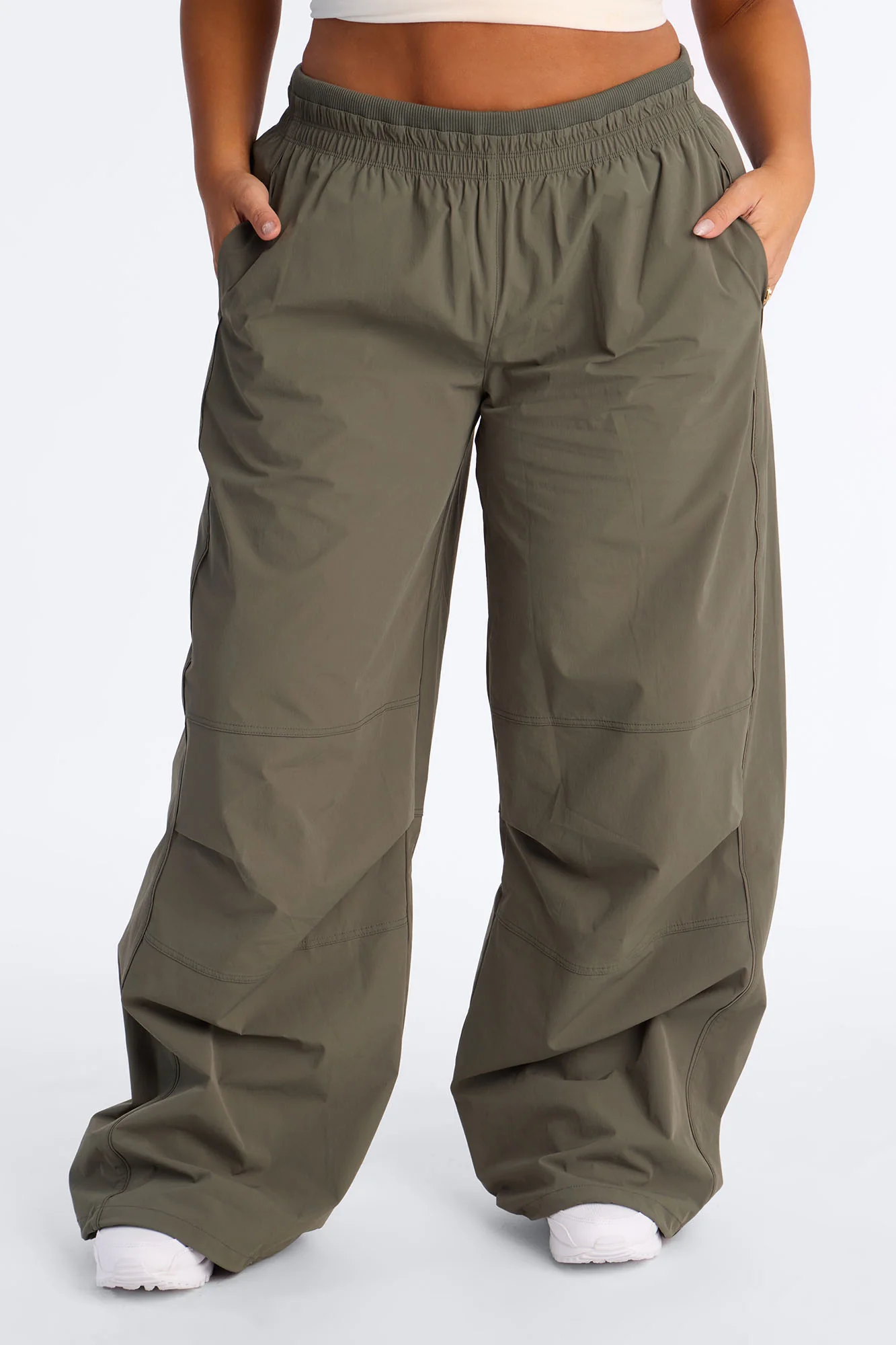 Keep It Moving Windbreaker Lounge Pant - Olive - Image 5