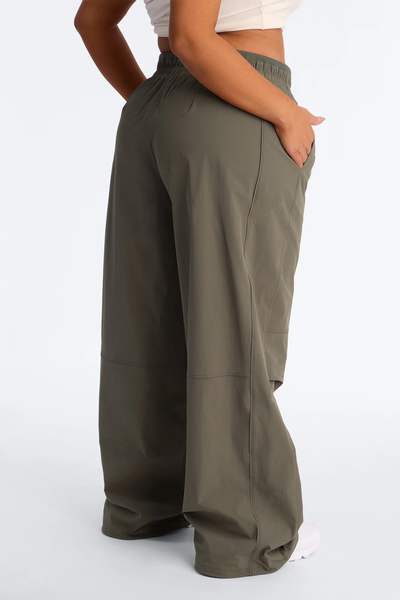 Keep It Moving Windbreaker Lounge Pant - Olive - Image 6