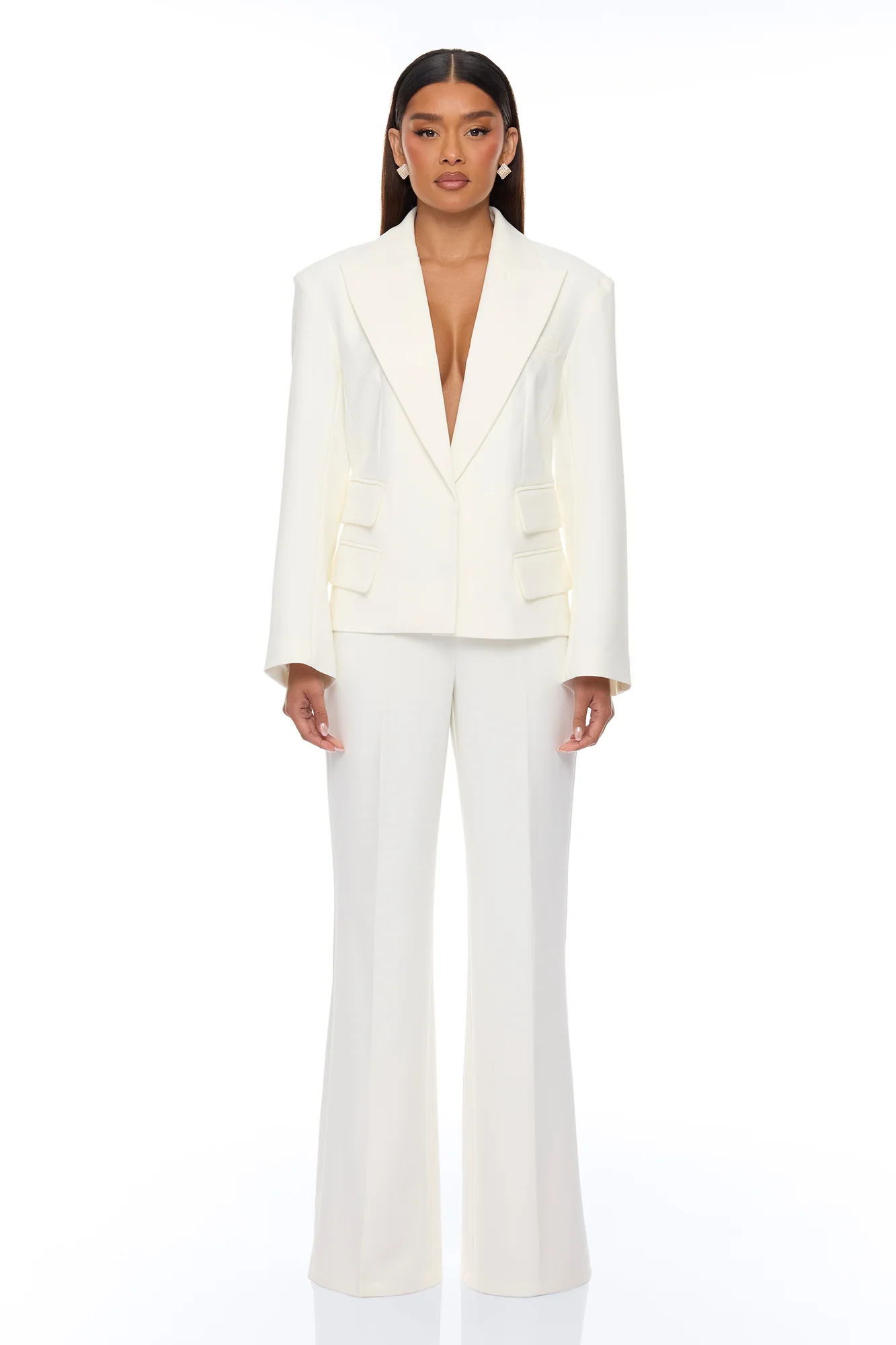 Keep It Professional Pant Set - White