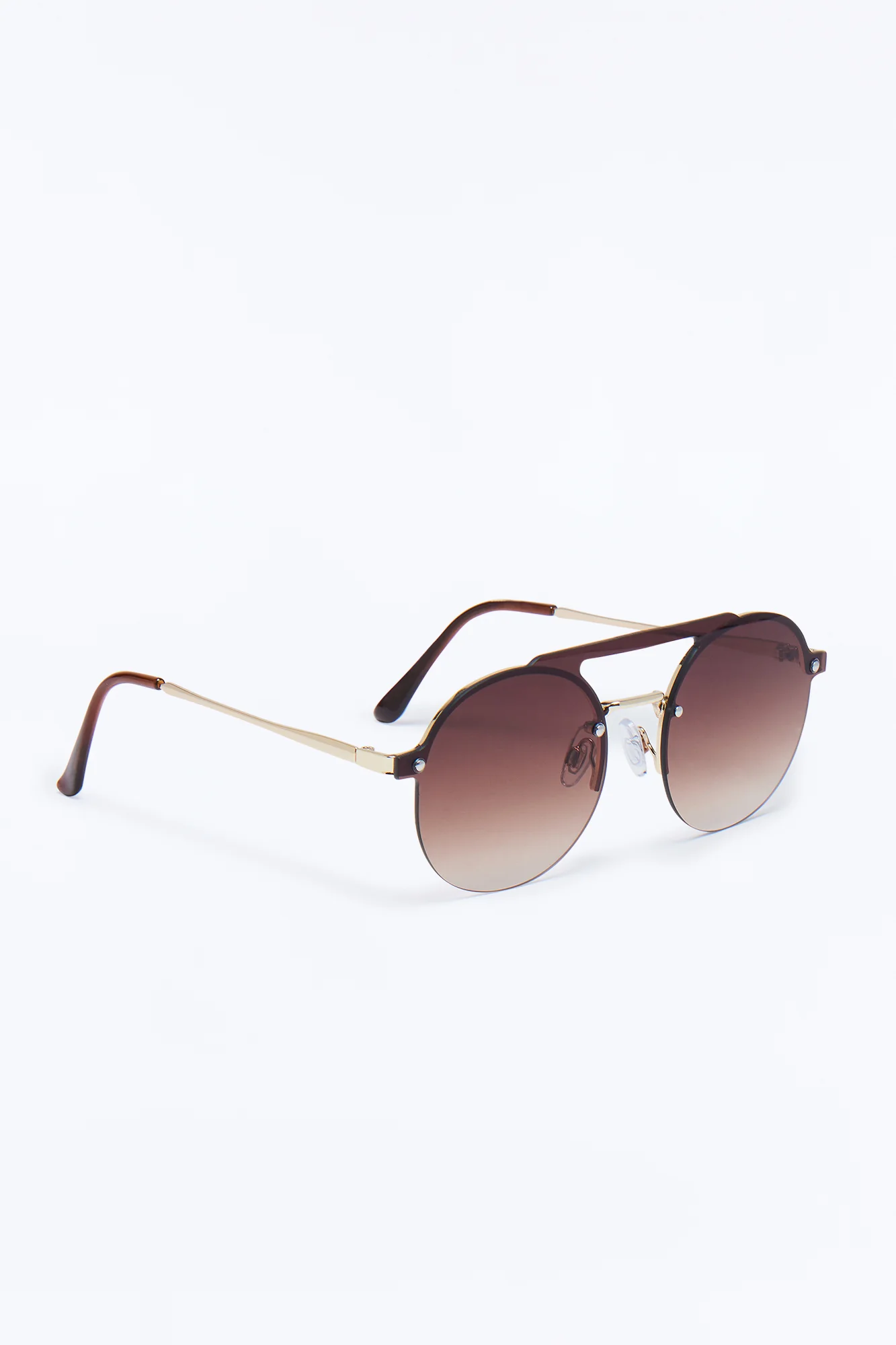 Keep Me Noted Sunglasses - Gold/Brown - Image 2