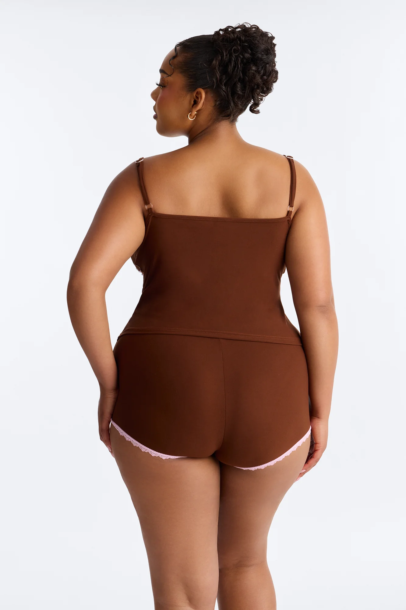 Keep Me Warm PJ Short Set - Chocolate/Combo - Image 6