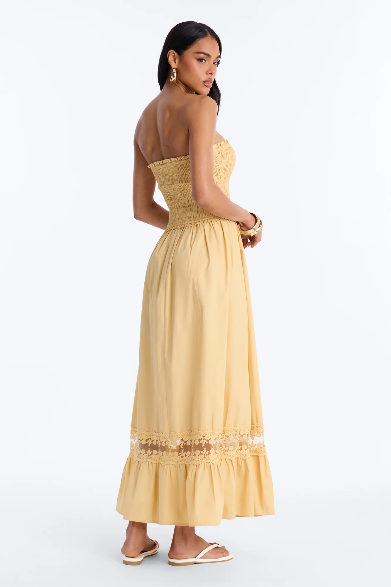 Keira Strapless Maxi Dress - Butter Yellow - Image 4