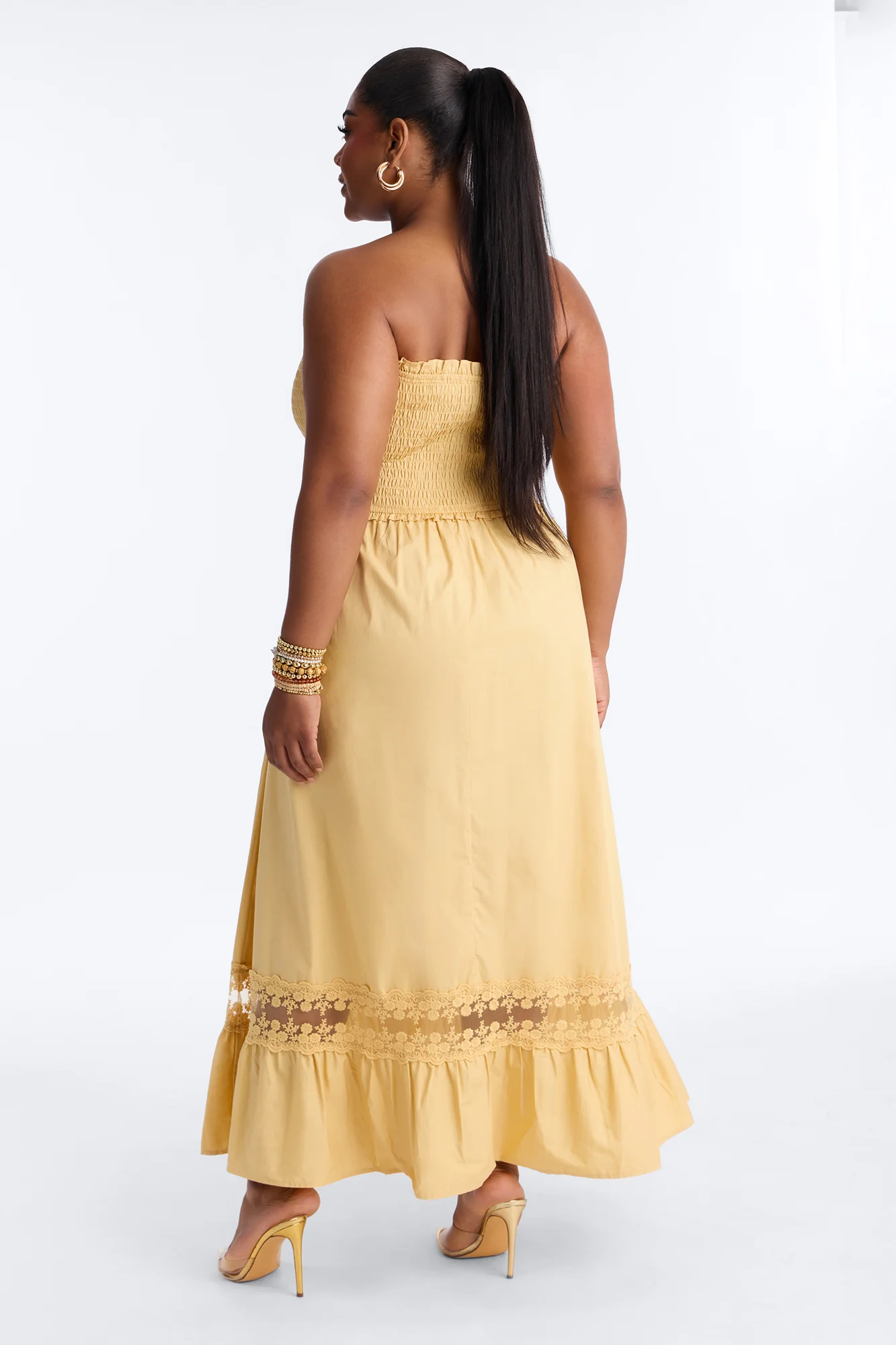 Keira Strapless Maxi Dress - Butter Yellow - Image 7