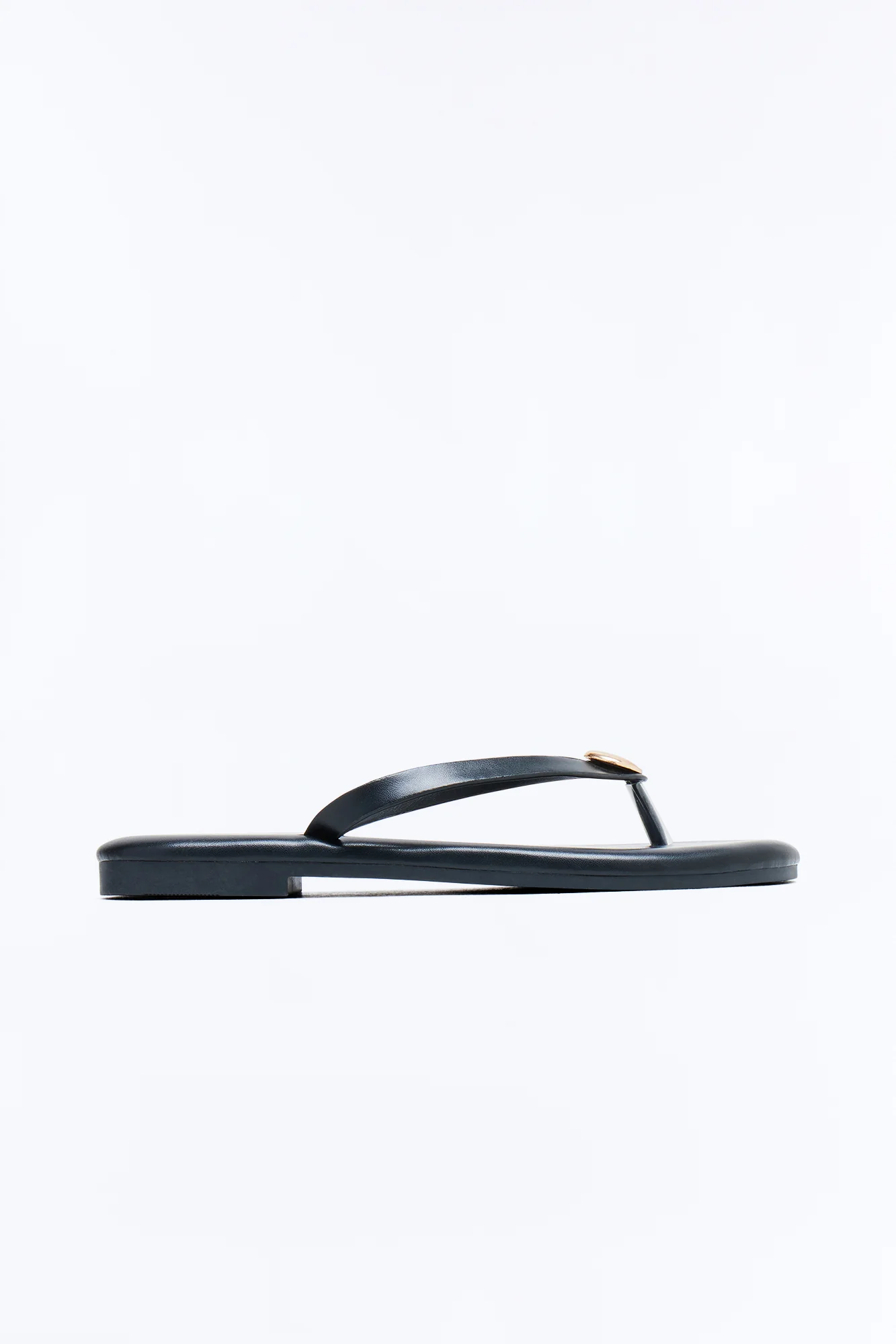 Kellen Hardware Flip Flops - Black