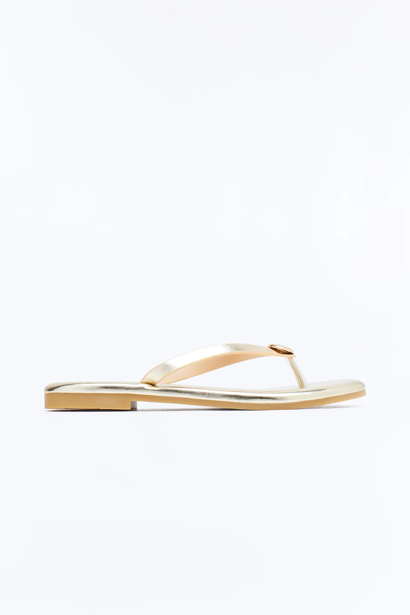 Kellen Hardware Flip Flops - Gold