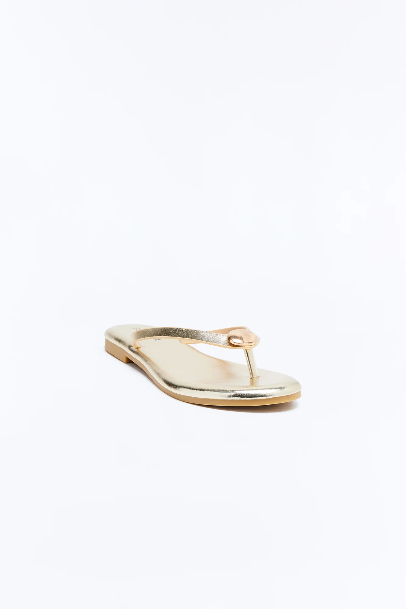Kellen Hardware Flip Flops - Gold - Image 2
