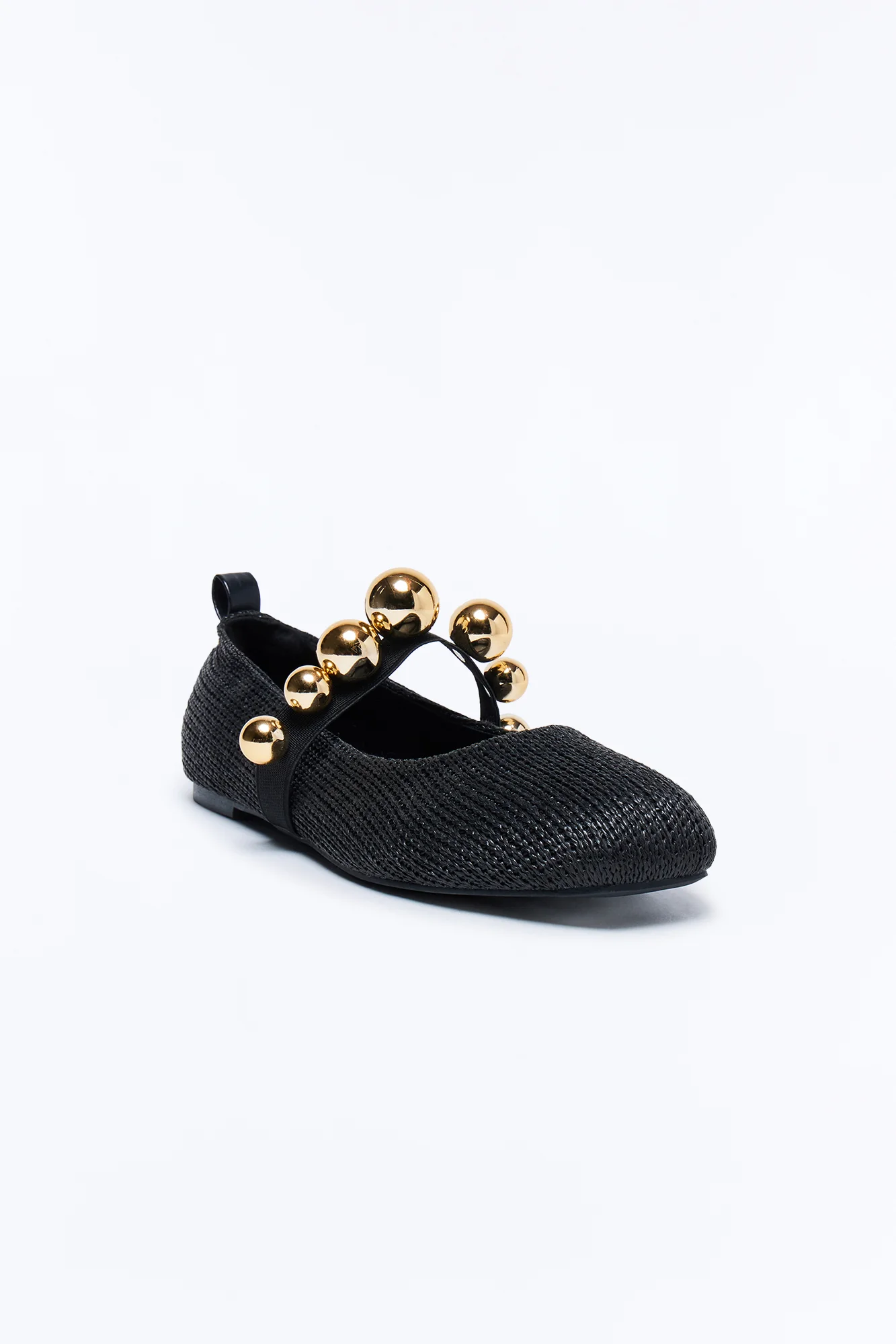 Kember Hardware Raffia Flats - Black - Image 2
