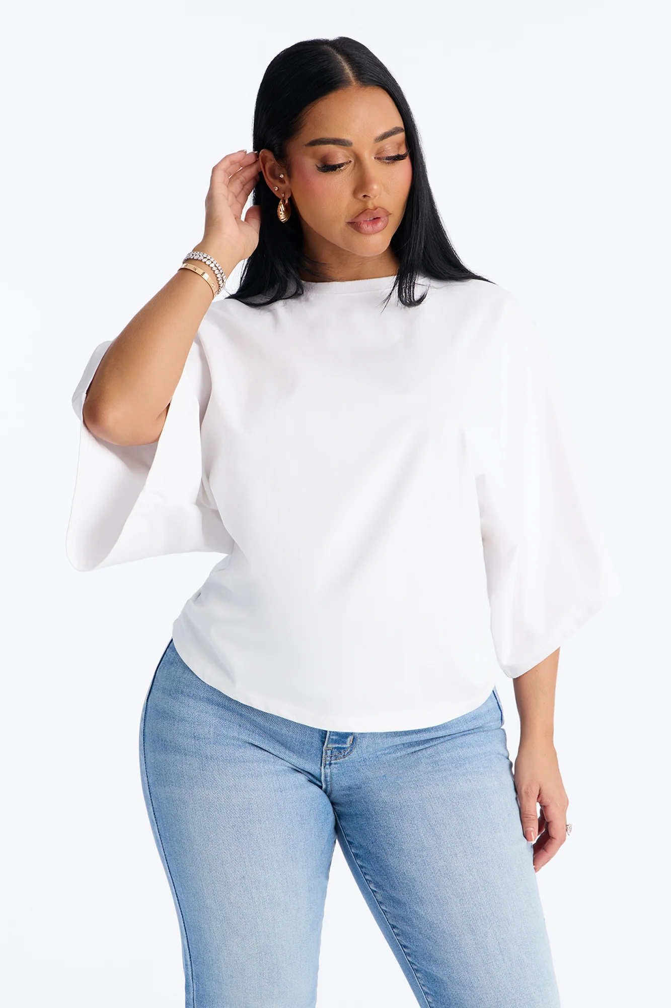 Kendall Oversized Short Sleeve T-Shirt - White