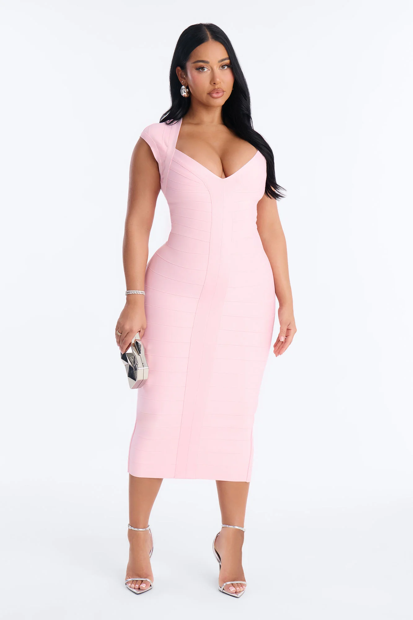 Kenna Bandage Midi Dress - Blush