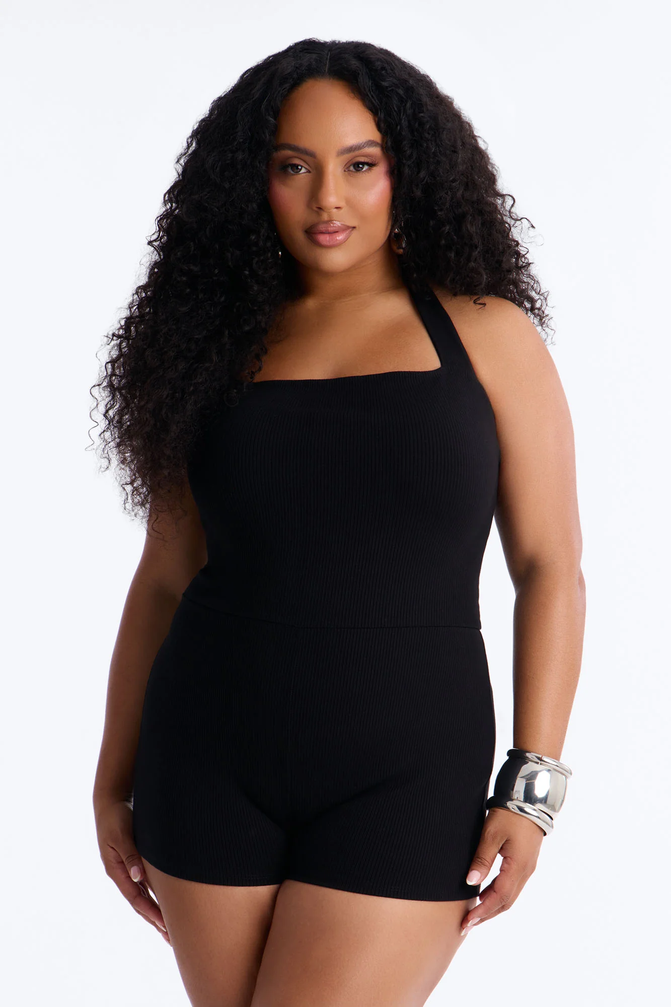 Kennedy Snatched Halter Romper - Black - Image 5