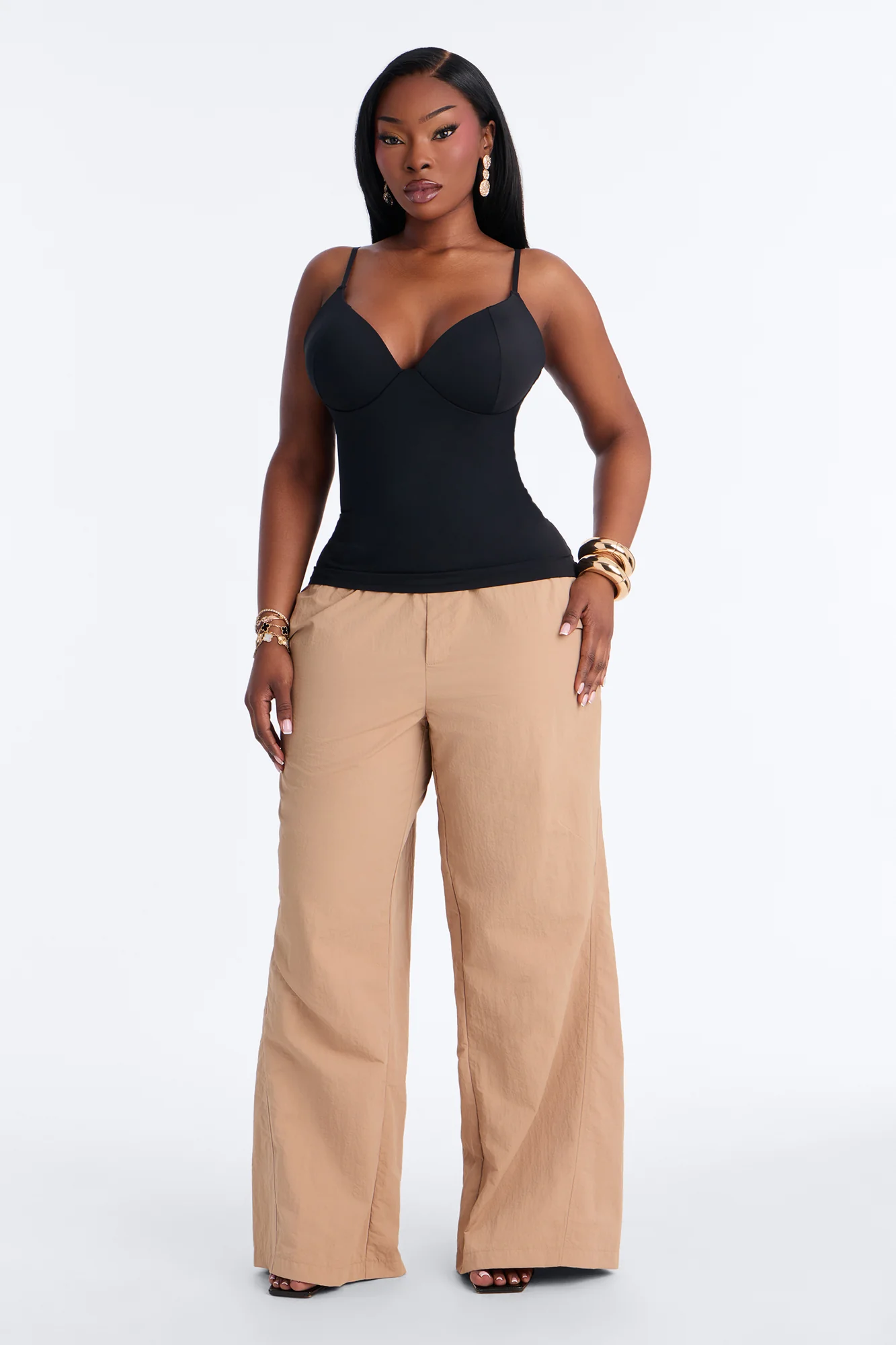 Kenny Padded Sweetheart Tank Top - Black - Image 6