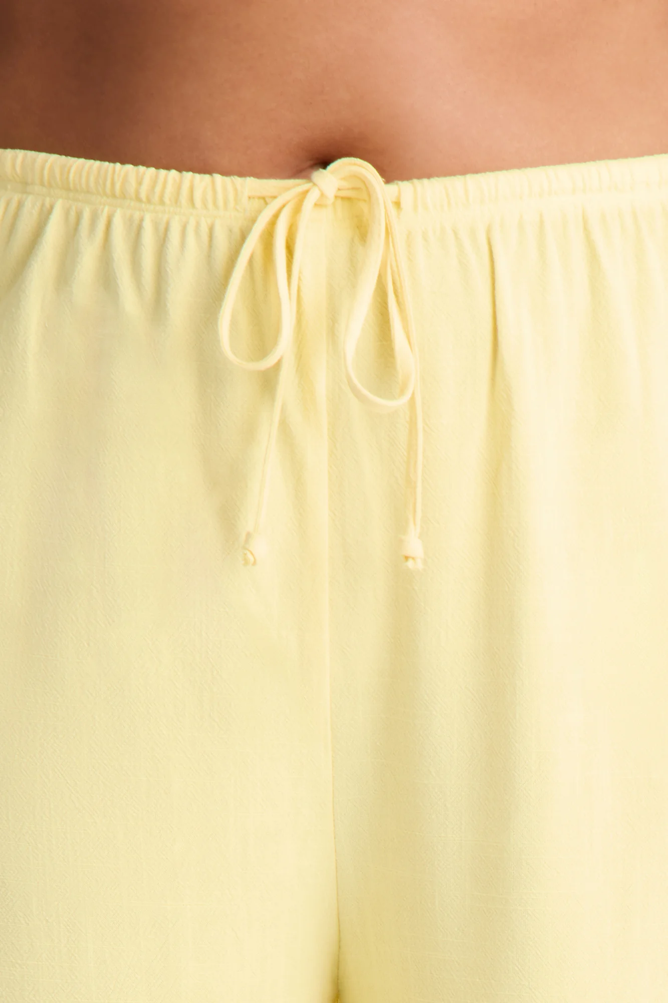 Kienna Low Rise Linen Wide Leg Pant 30″ - Butter Yellow - Image 7