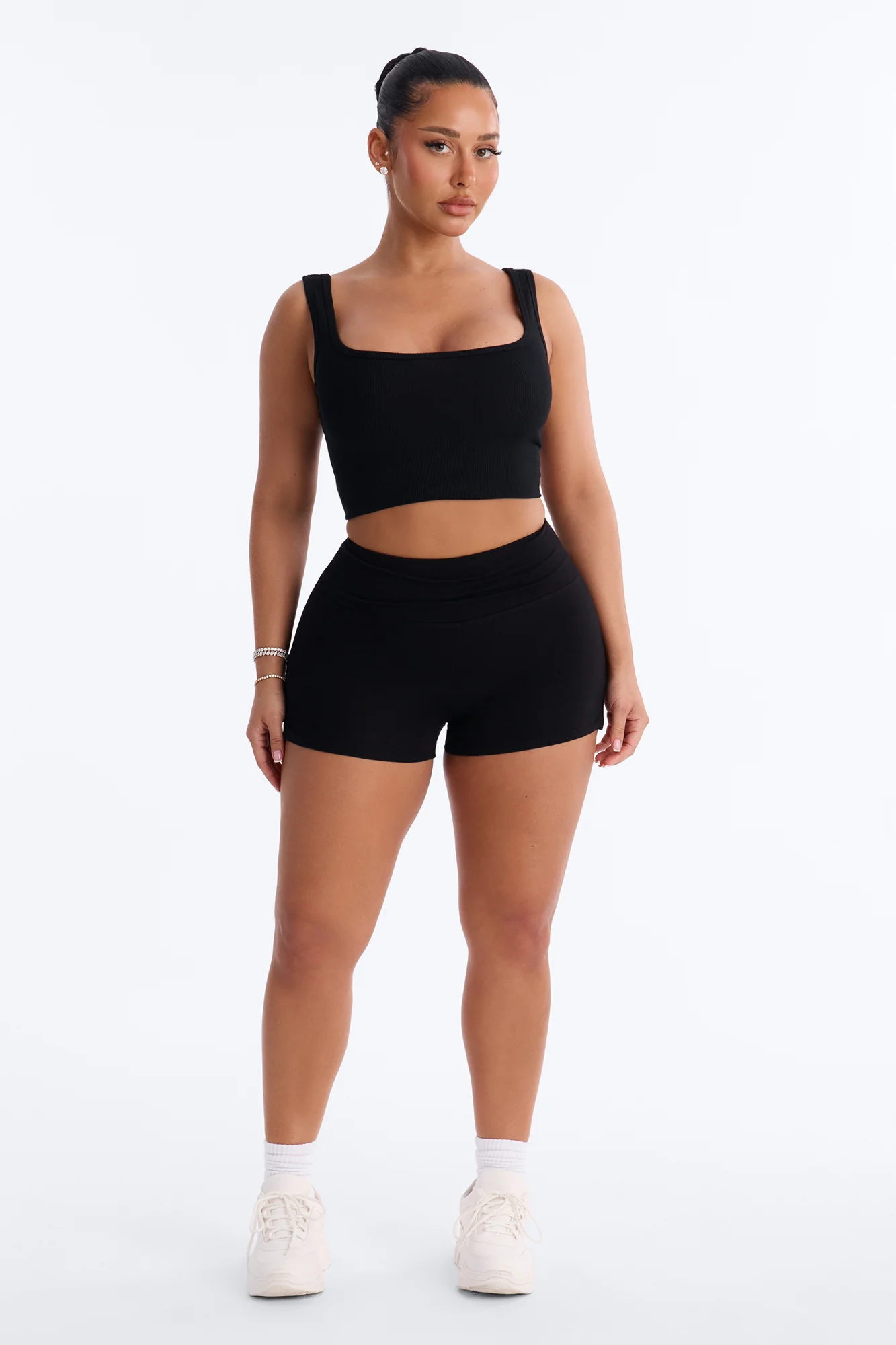 Kieran Split Side Seam Biker Short - Black