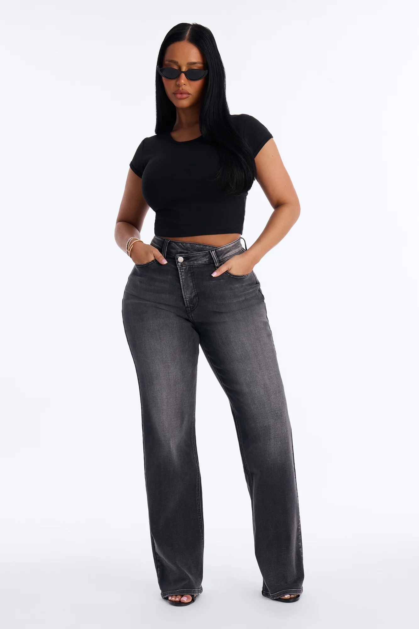 Kierra Baby Tee - Black - Image 2