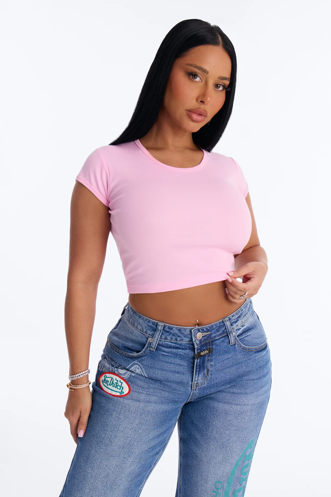 Kierra Baby Tee - Pink