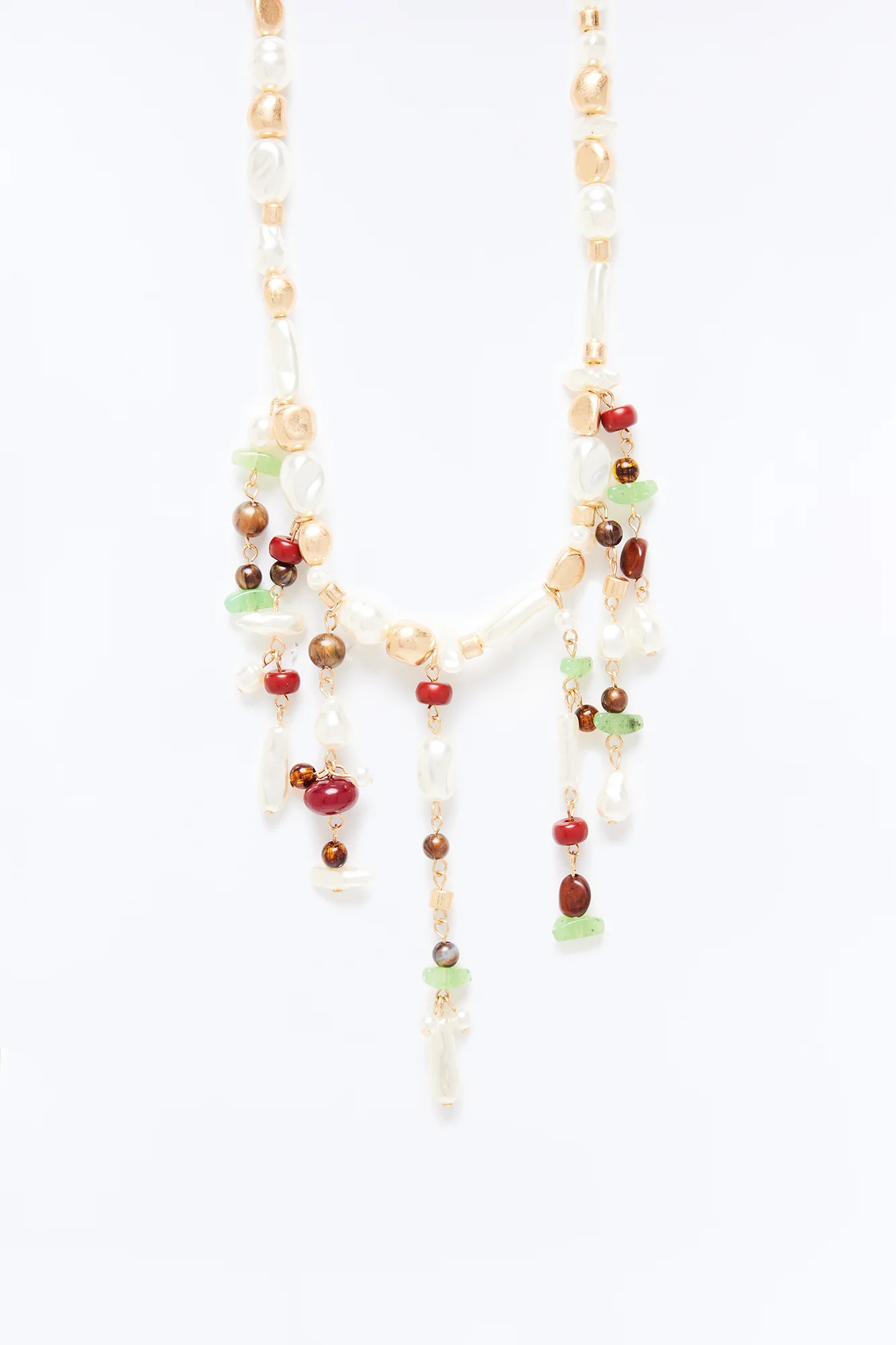 Kimberly Beaded Necklace - White/combo - Image 3