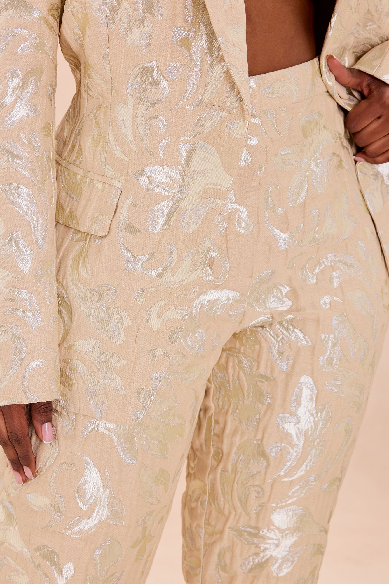 Kimberly Blazer Jacquard Set - Nude/combo - Image 7