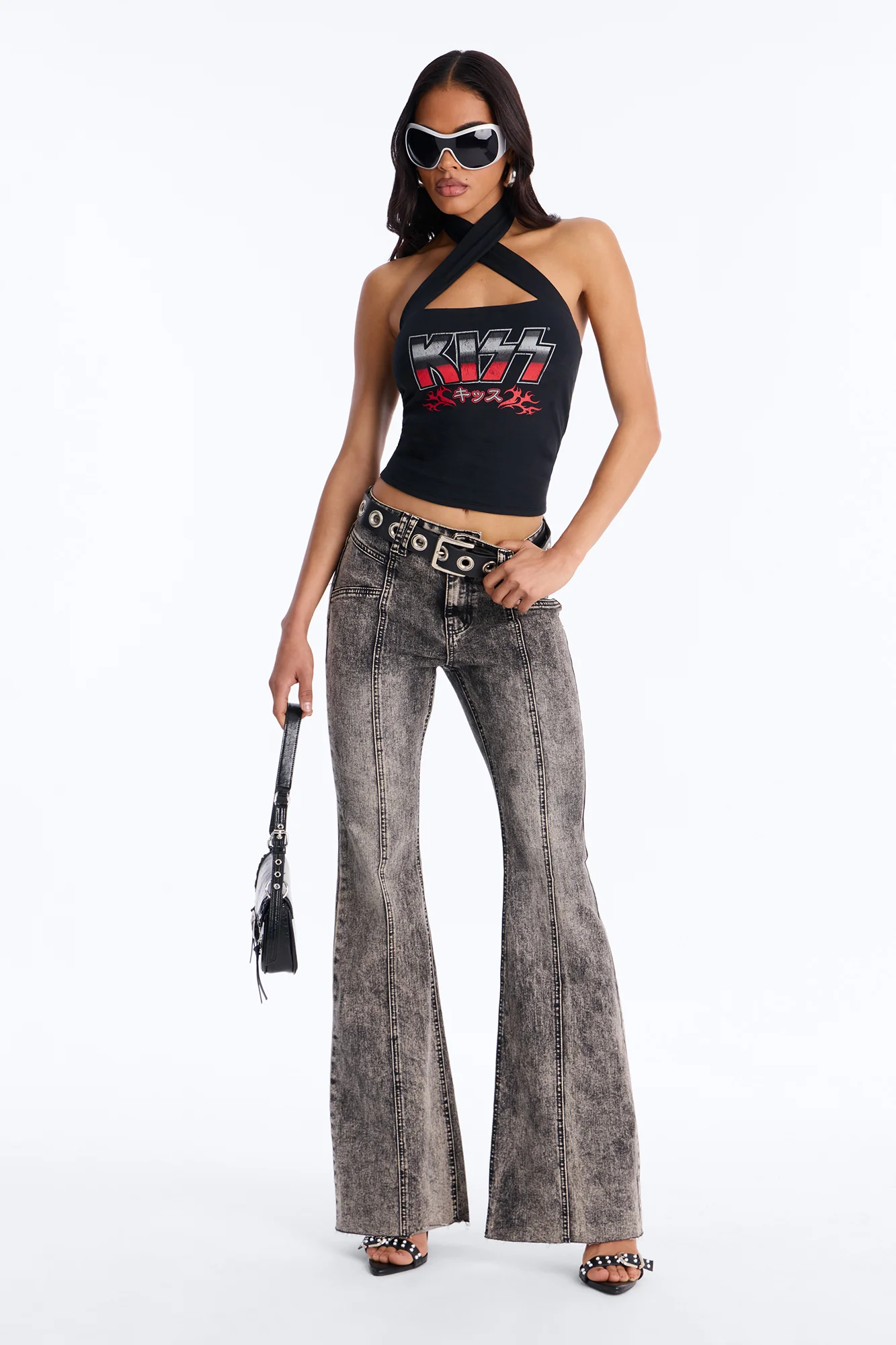 Kiss Criss Cross Halter Top - Black - Image 2