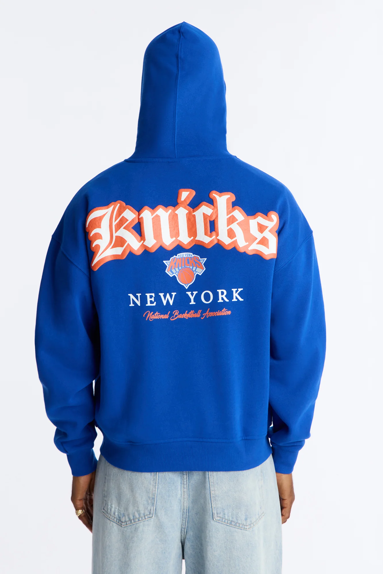 Knicks Old English Embroidery Hoodie - Royal - Image 4