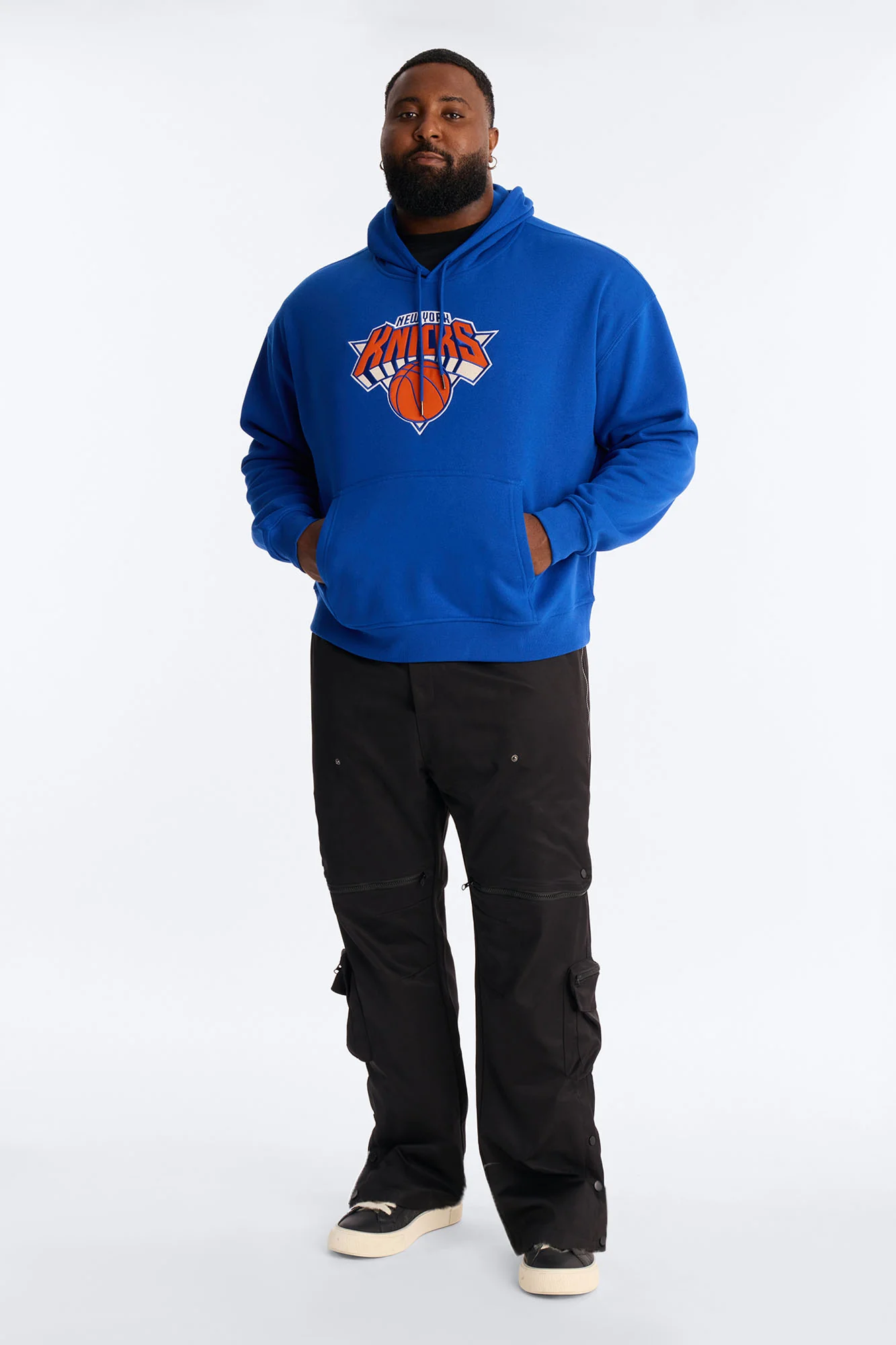 Knicks Old English Embroidery Hoodie - Royal - Image 6