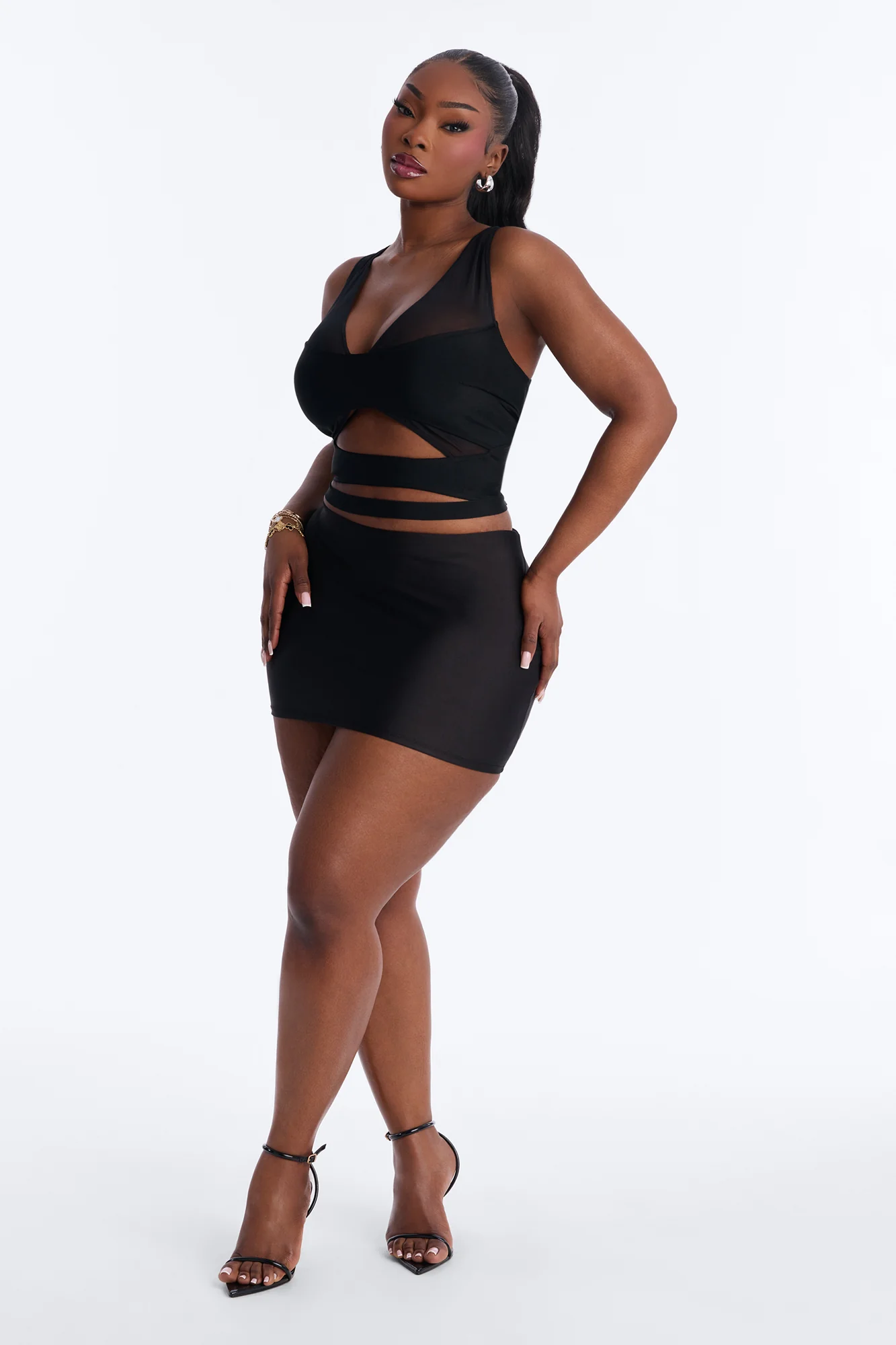 Koko Bandage Cut Out Tank Top - Black - Image 5