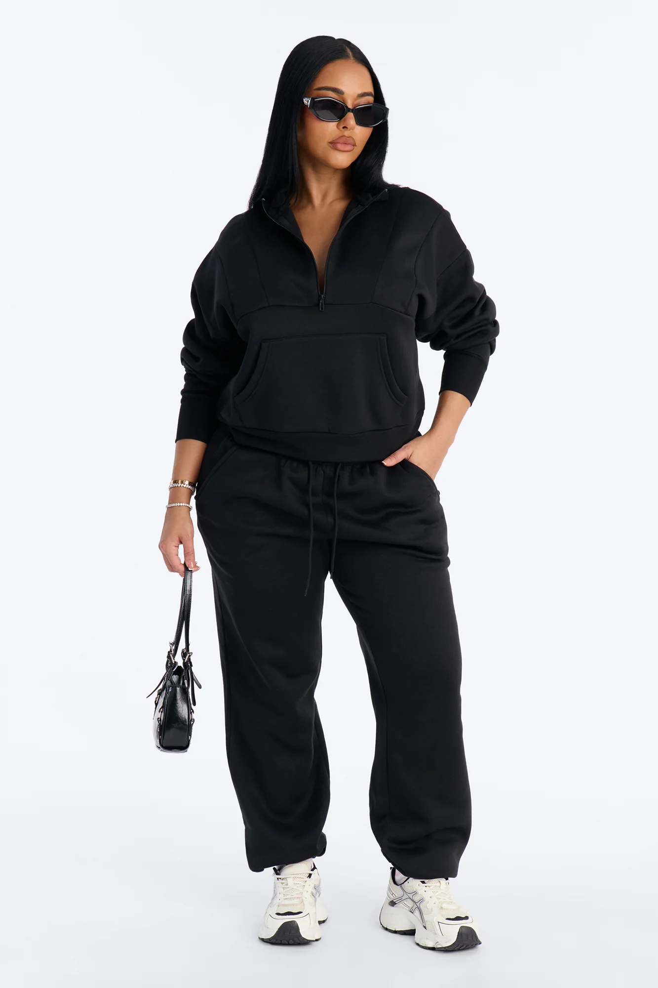 Kora Fleece Jogger Pant Set - Black