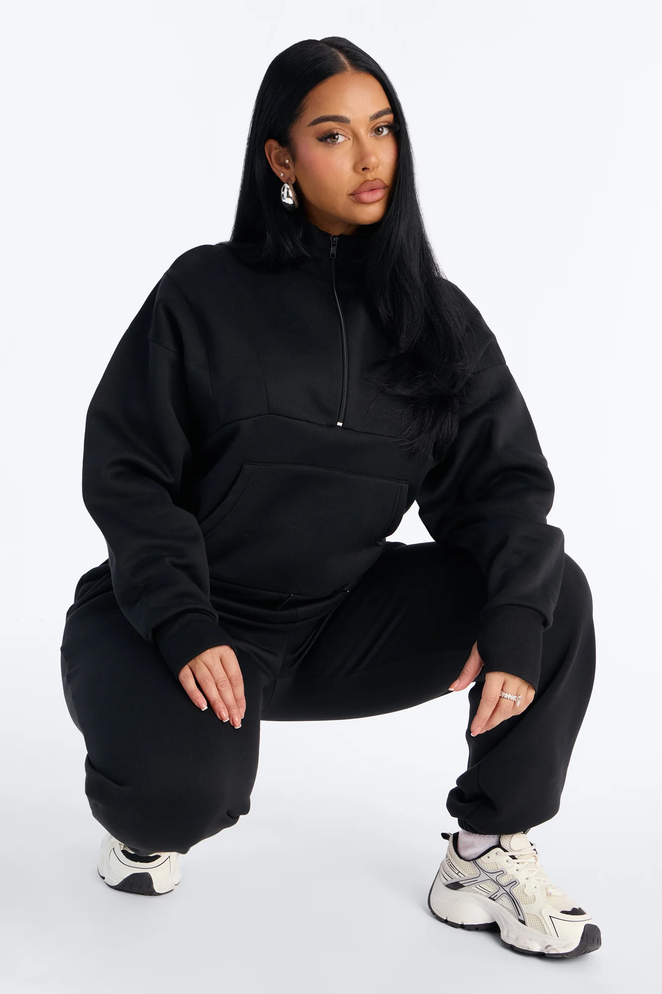 Kora Fleece Jogger Pant Set - Black - Image 3