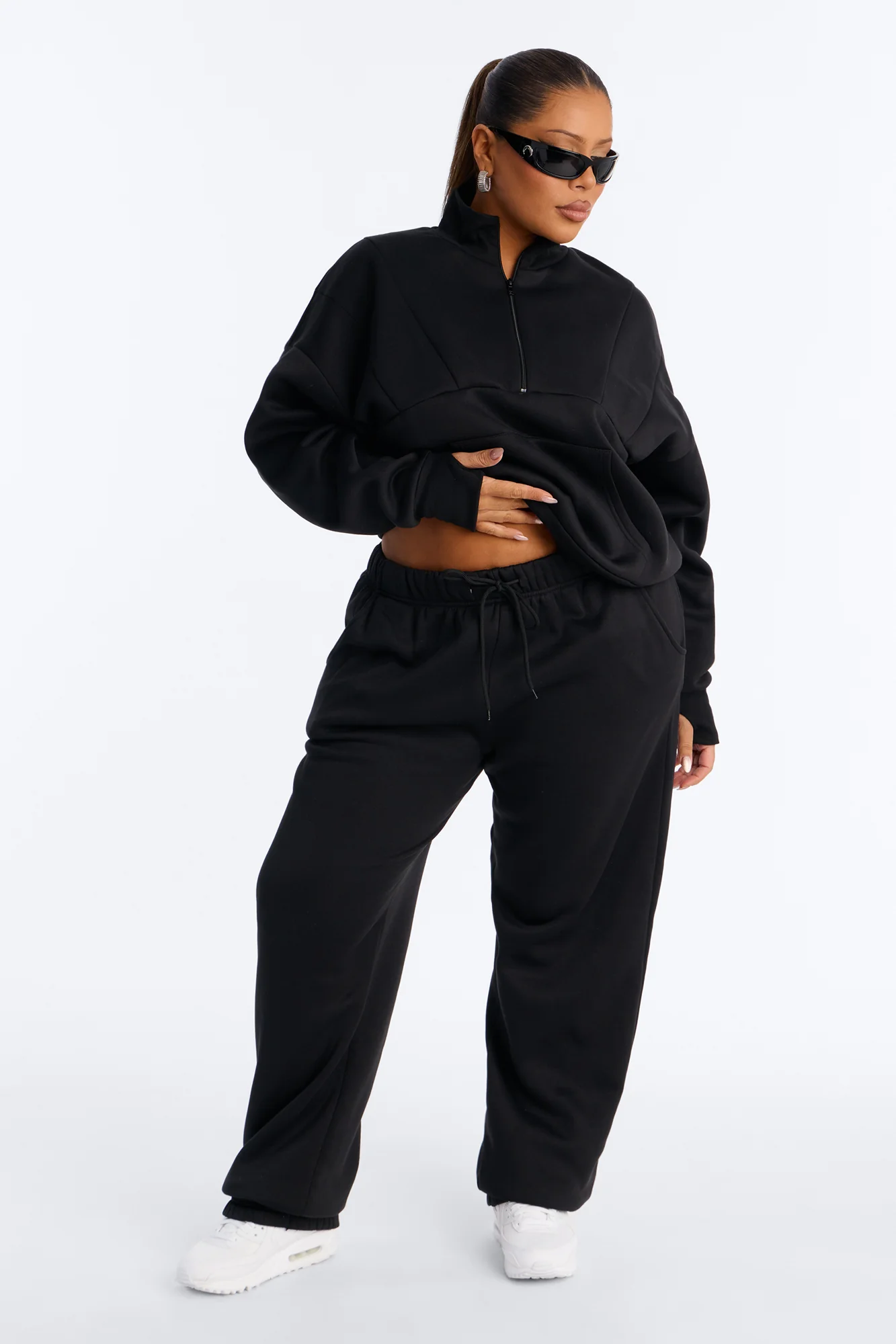 Kora Fleece Jogger Pant Set - Black - Image 5