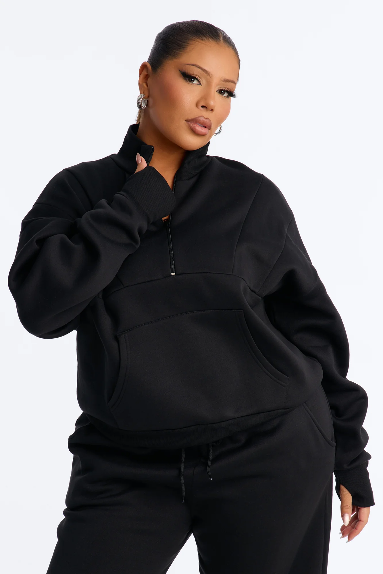 Kora Fleece Jogger Pant Set - Black - Image 6
