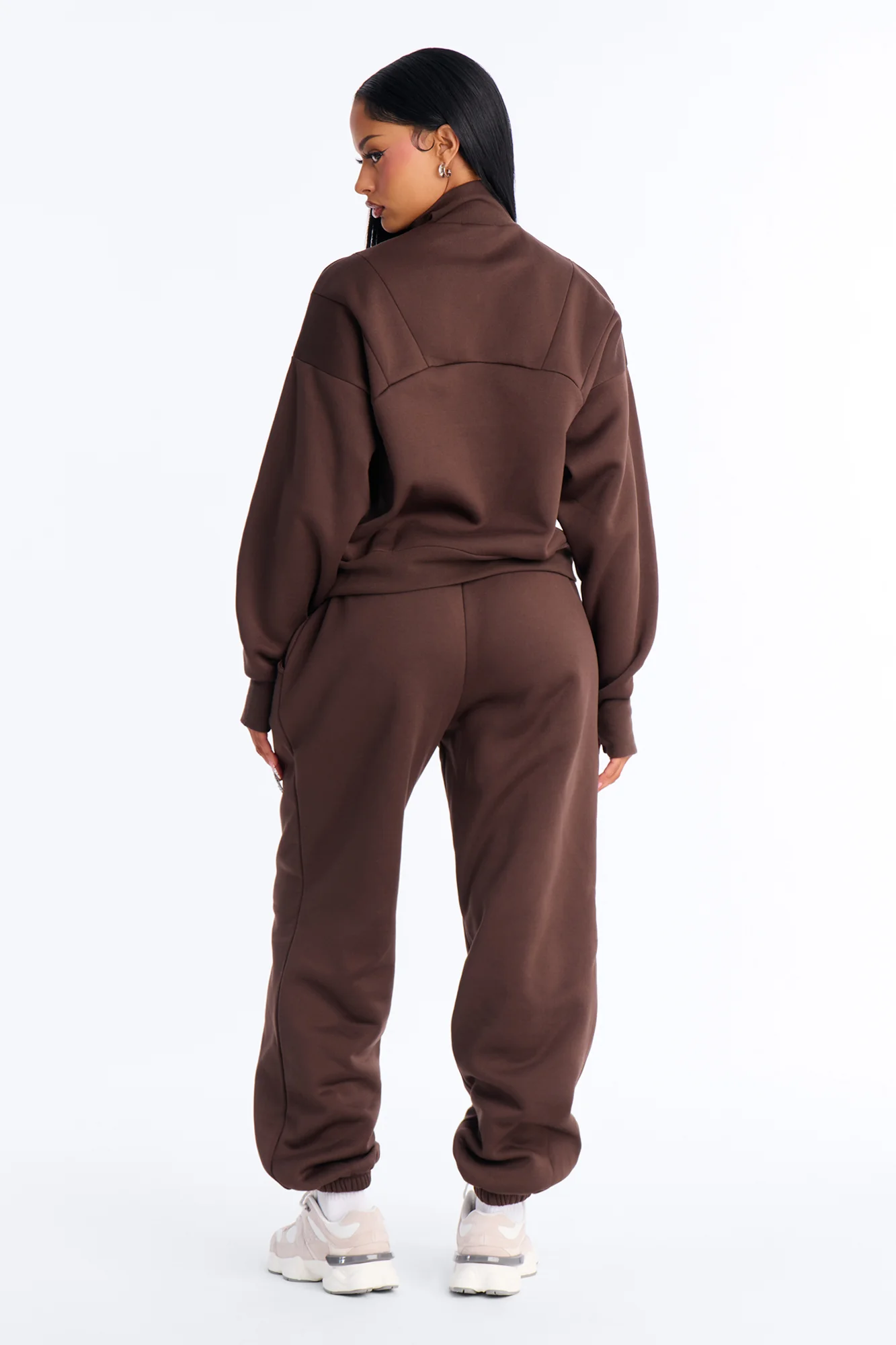Kora Fleece Jogger Pant Set - Chocolate - Image 3