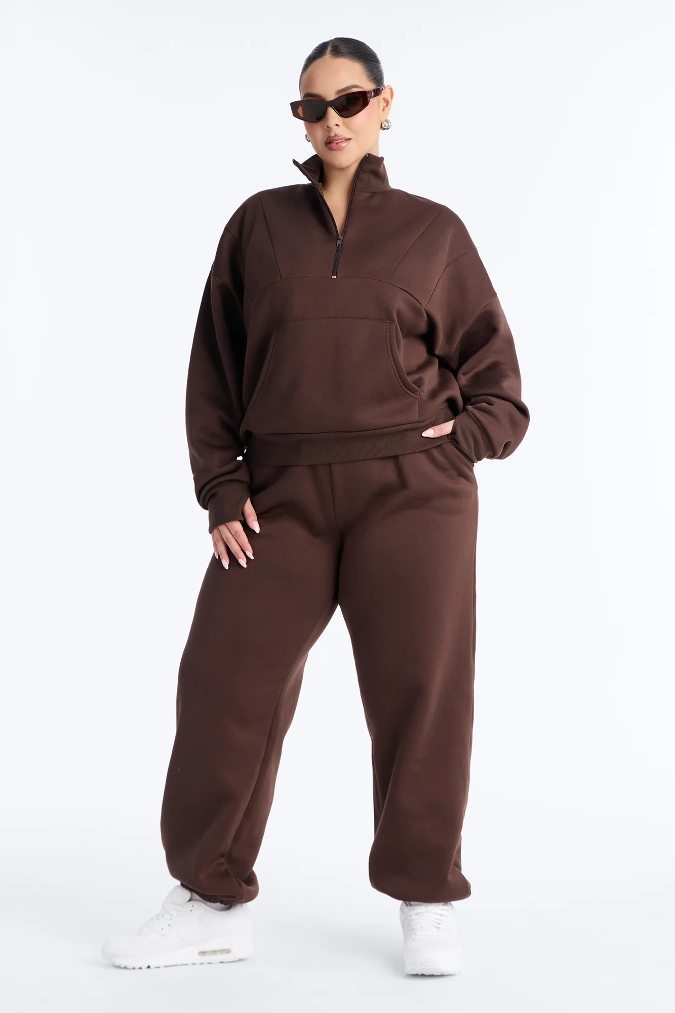 Kora Fleece Jogger Pant Set - Chocolate - Image 4