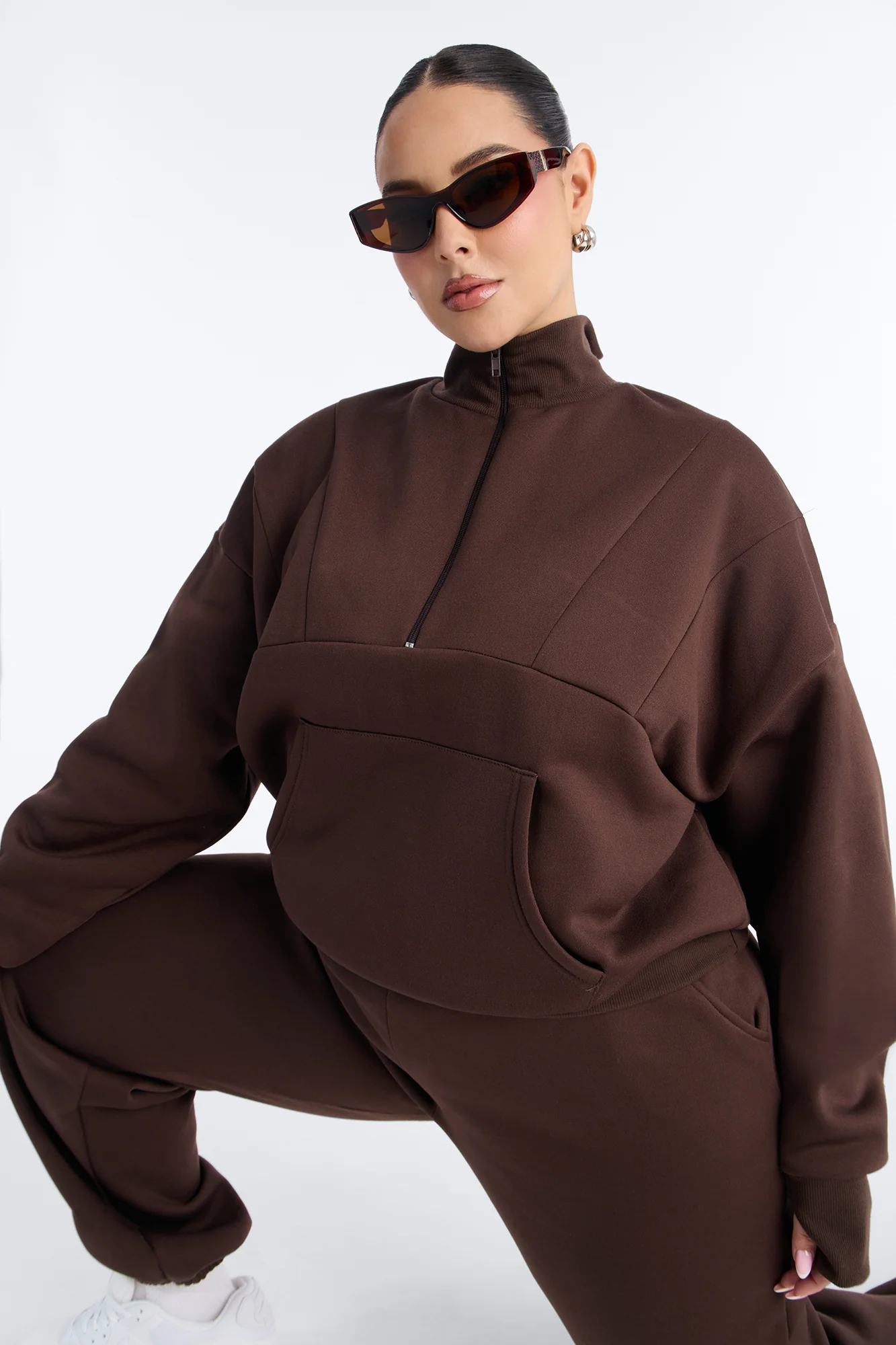 Kora Fleece Jogger Pant Set - Chocolate - Image 5