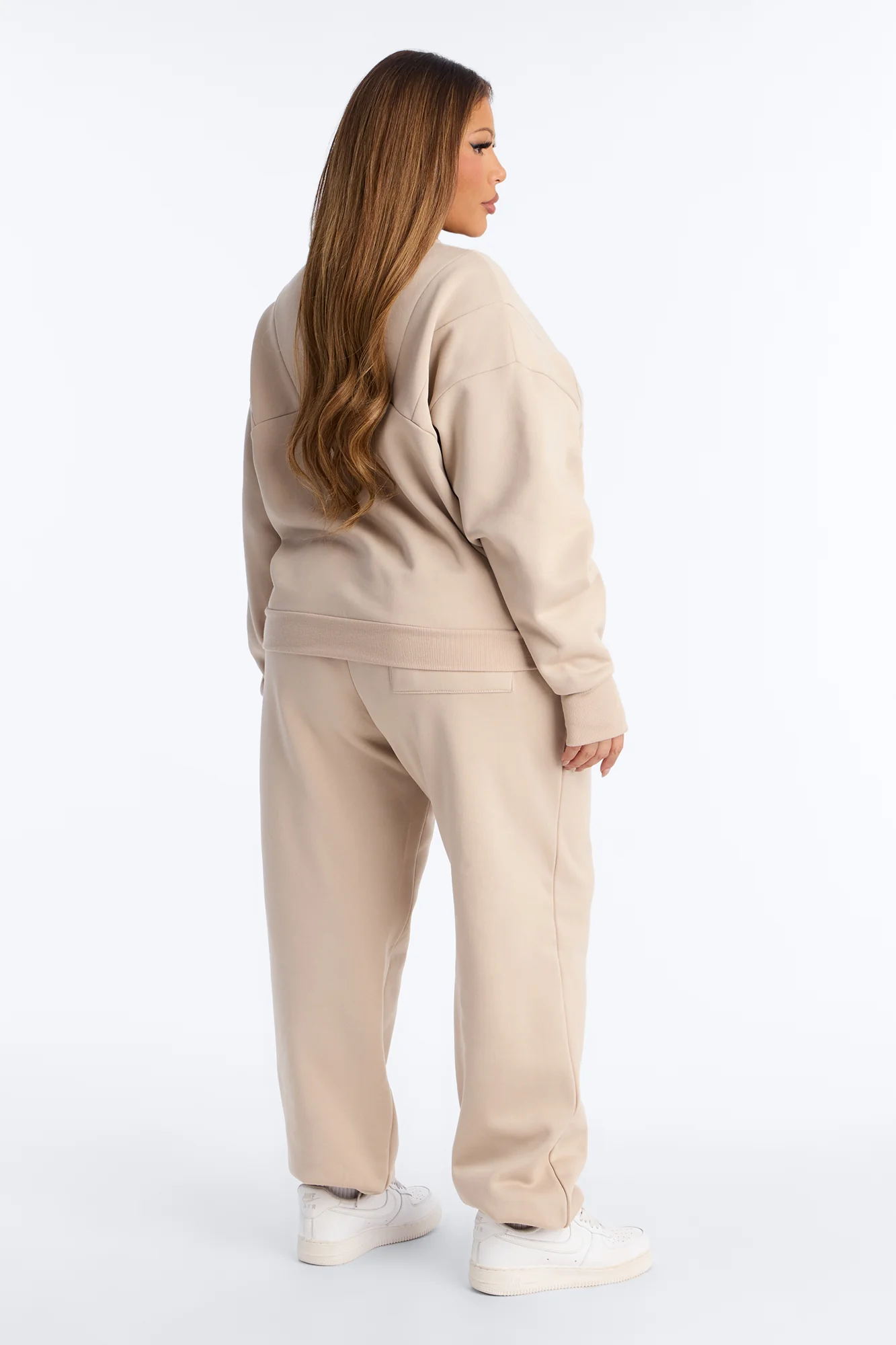 Kora Fleece Jogger Pant Set - Taupe - Image 7