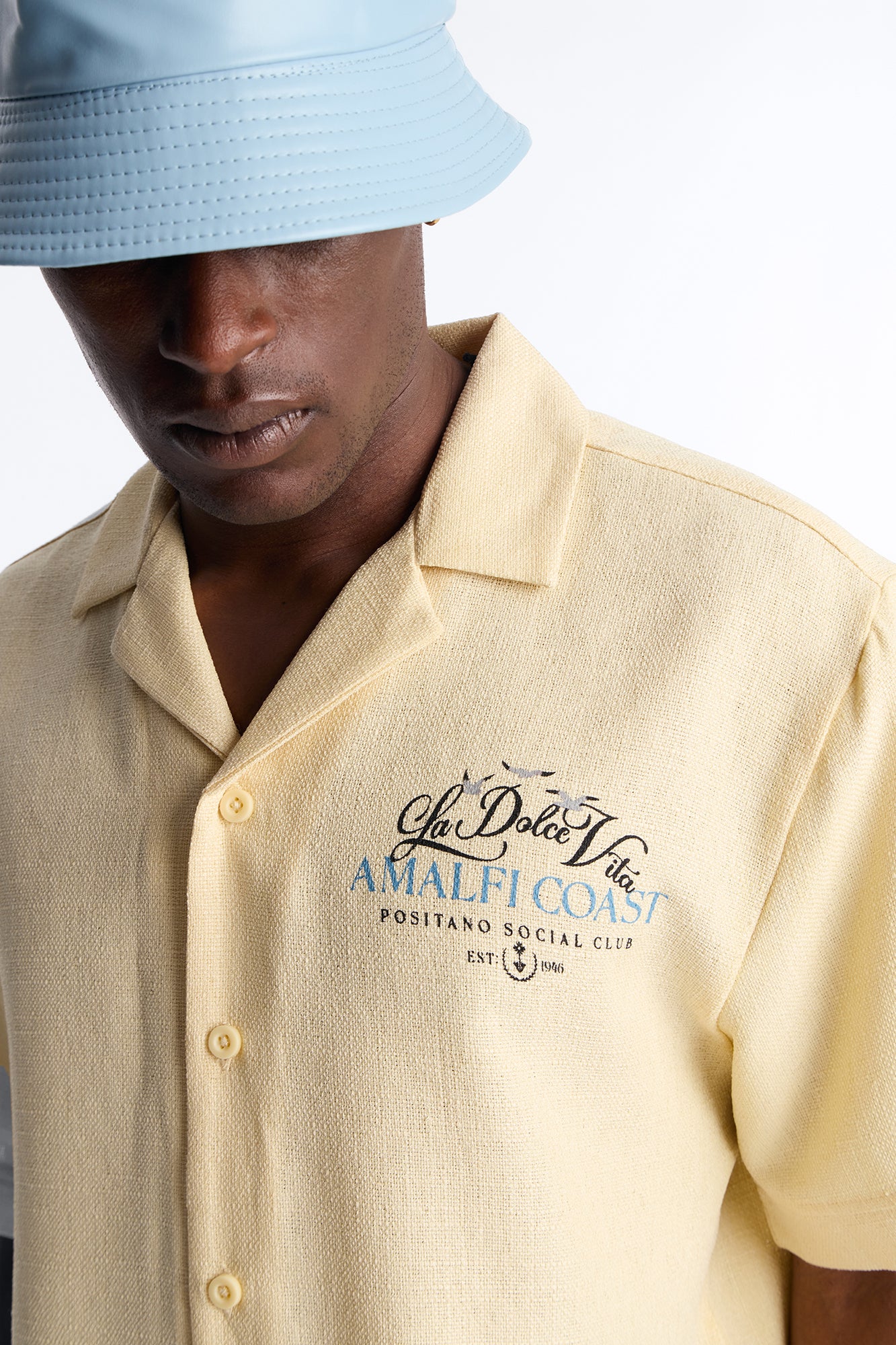 La Dolce Vita Short Sleeve Button Up - Butter Yellow - Image 3
