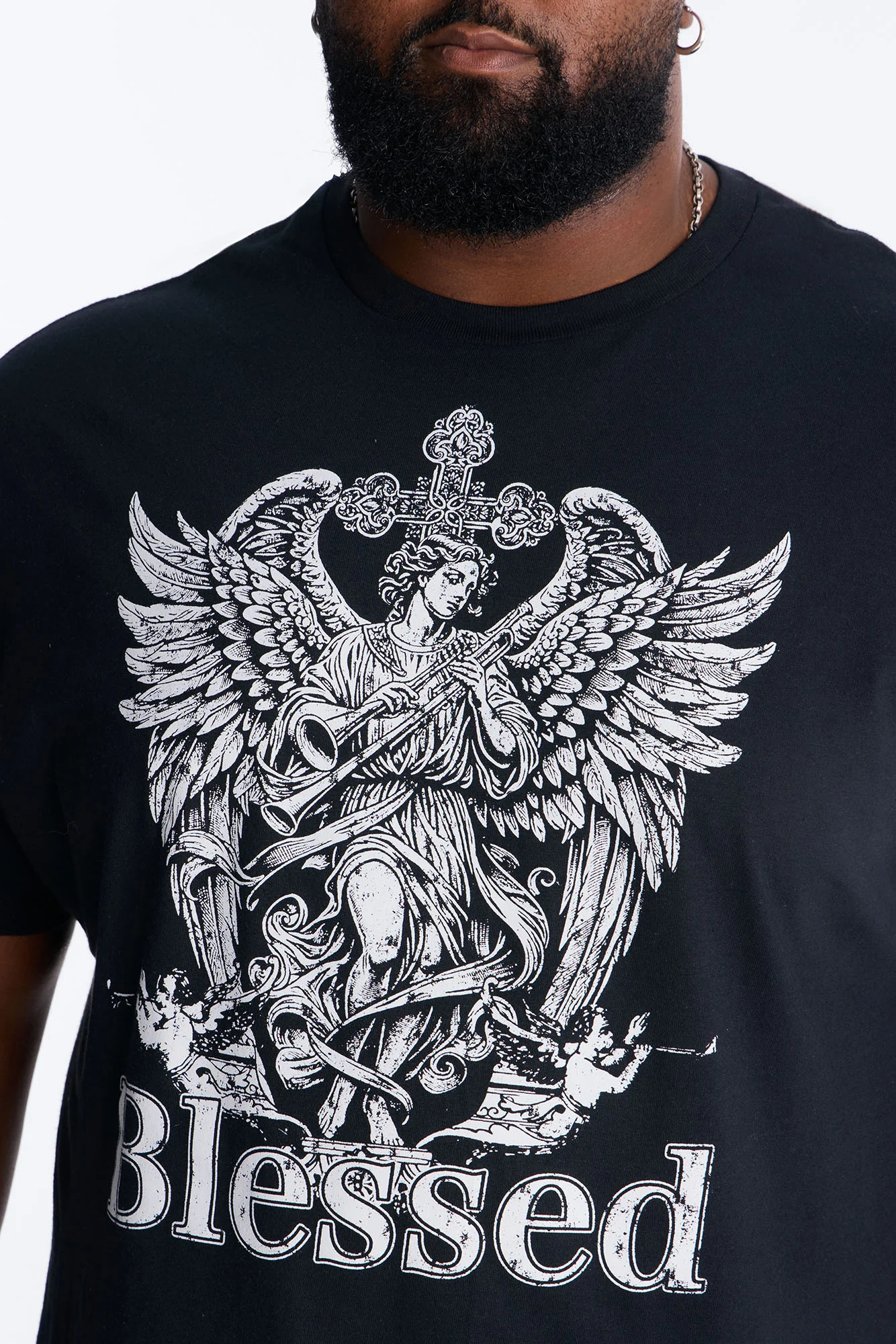 La Familia Blessed Angel Short Sleeve Tee - Black - Image 6