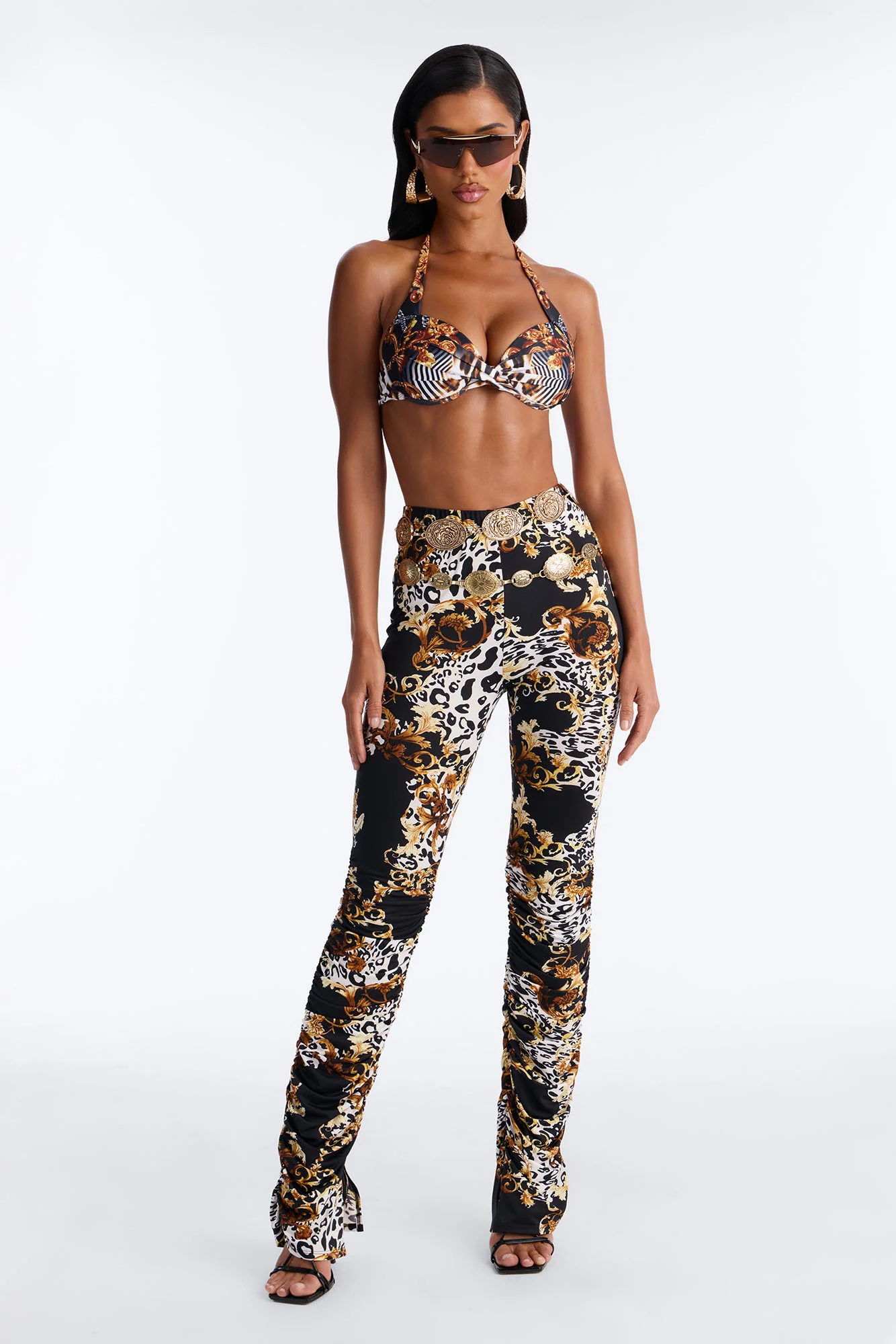 Labeled Luxe Stacked Skinny Pant - Black/combo