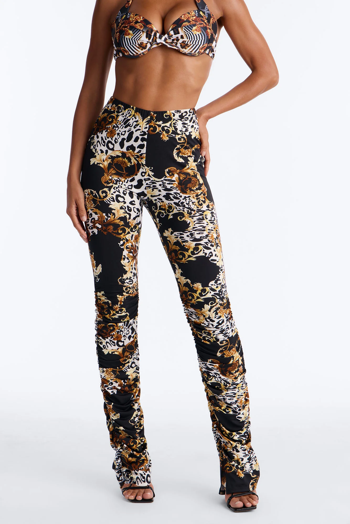 Labeled Luxe Stacked Skinny Pant - Black/combo - Image 2