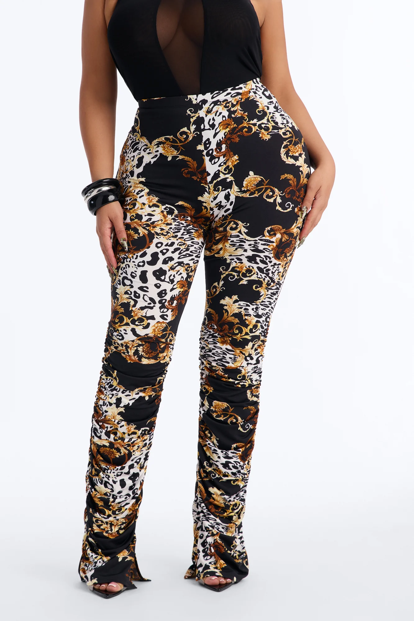 Labeled Luxe Stacked Skinny Pant - Black/combo - Image 6