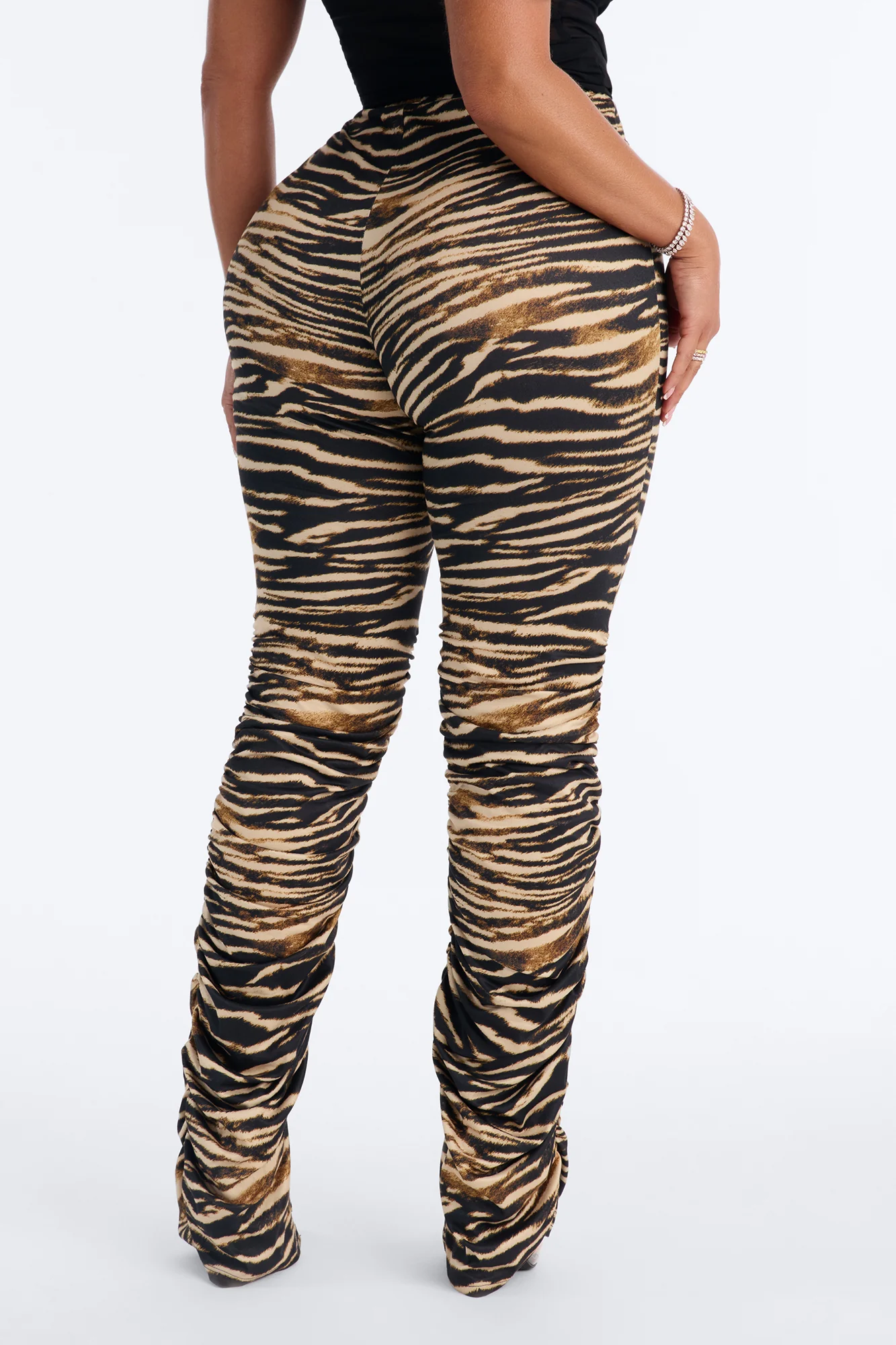 Labeled Luxe Stacked Skinny Pant - Tan/Multi - Image 4