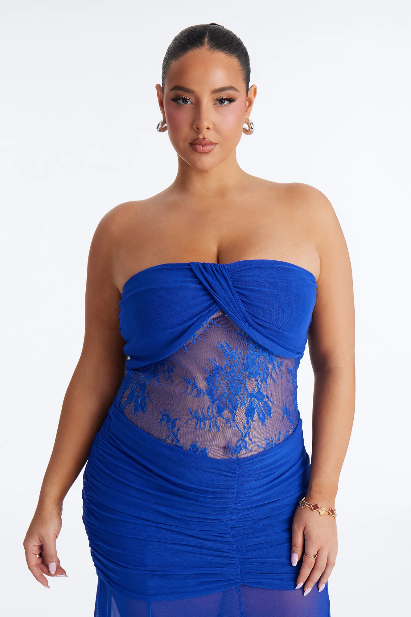 Lace Lover Sheer Maxi Dress - Blue - Image 6