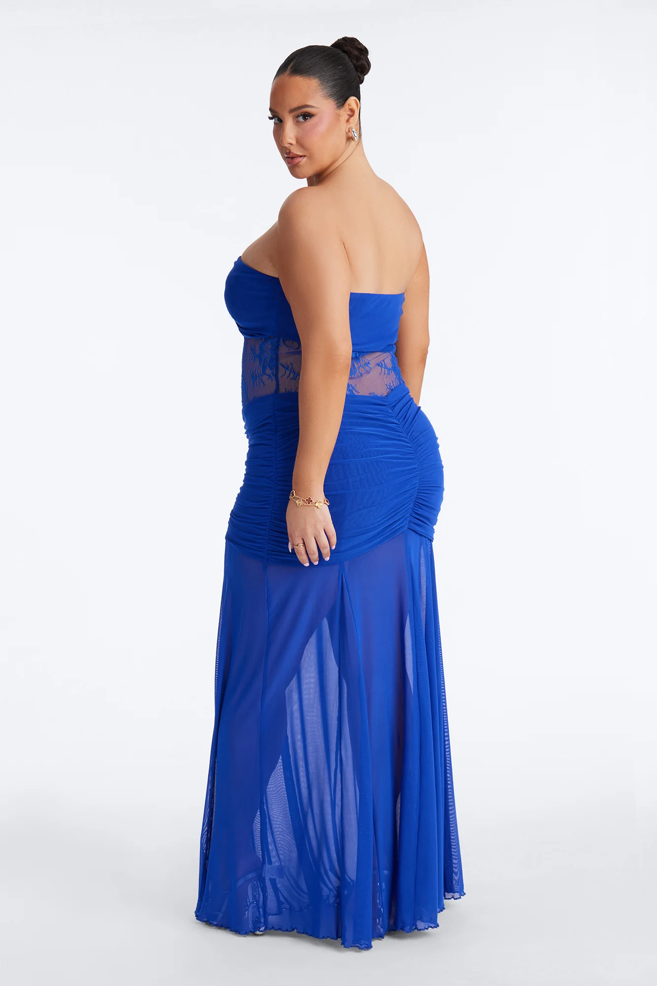 Lace Lover Sheer Maxi Dress - Blue - Image 8