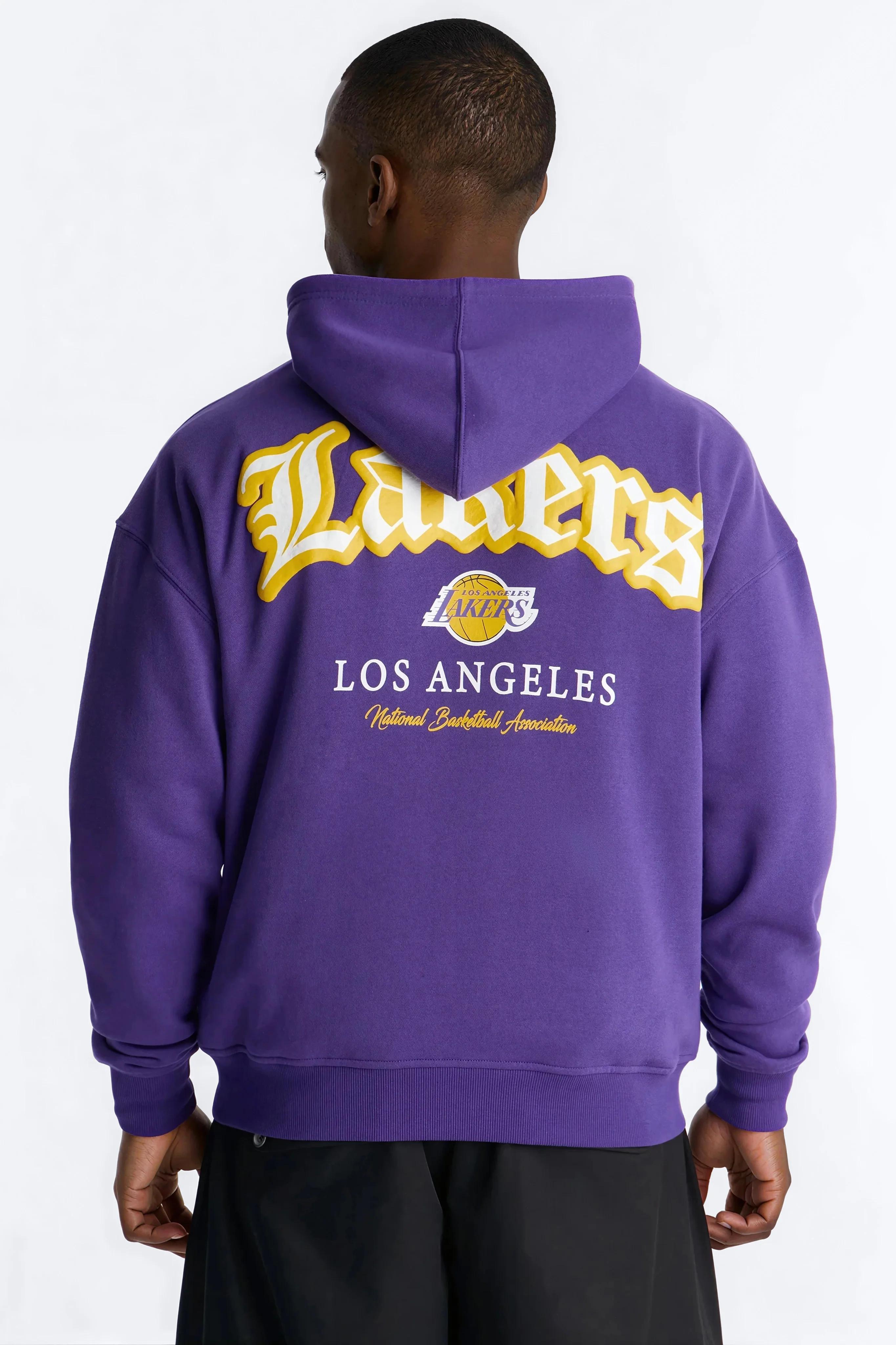 Lakers Old English Embroidery Hoodie - Purple - Image 3