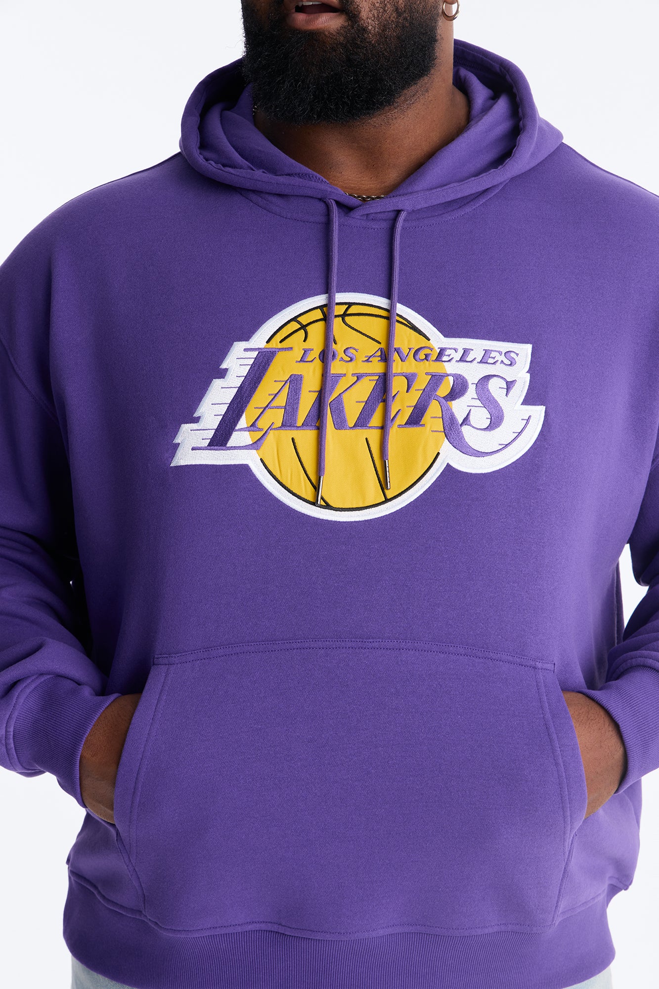 Lakers Old English Embroidery Hoodie - Purple - Image 6