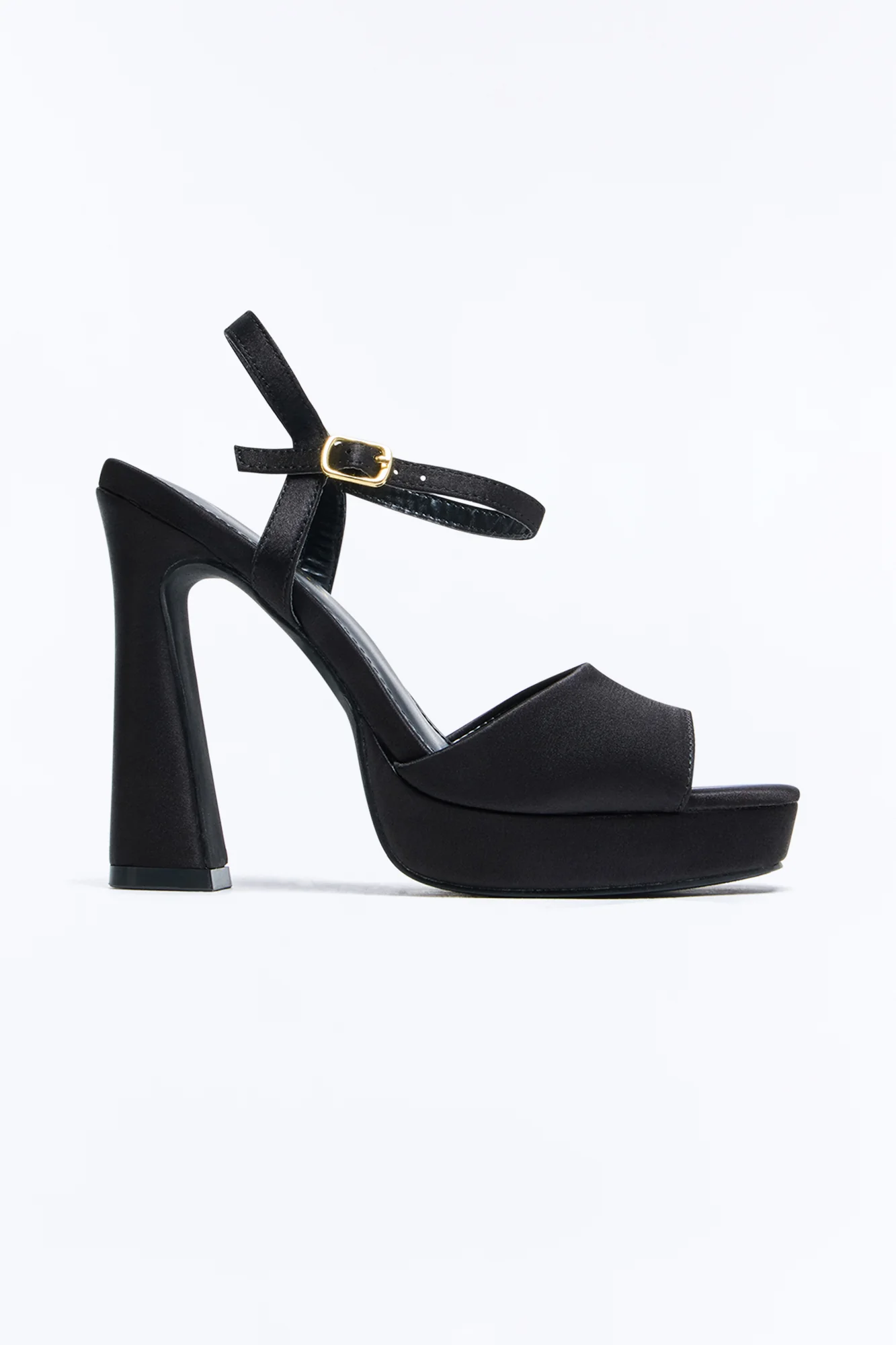 Landra Suede Platform Heels - Black