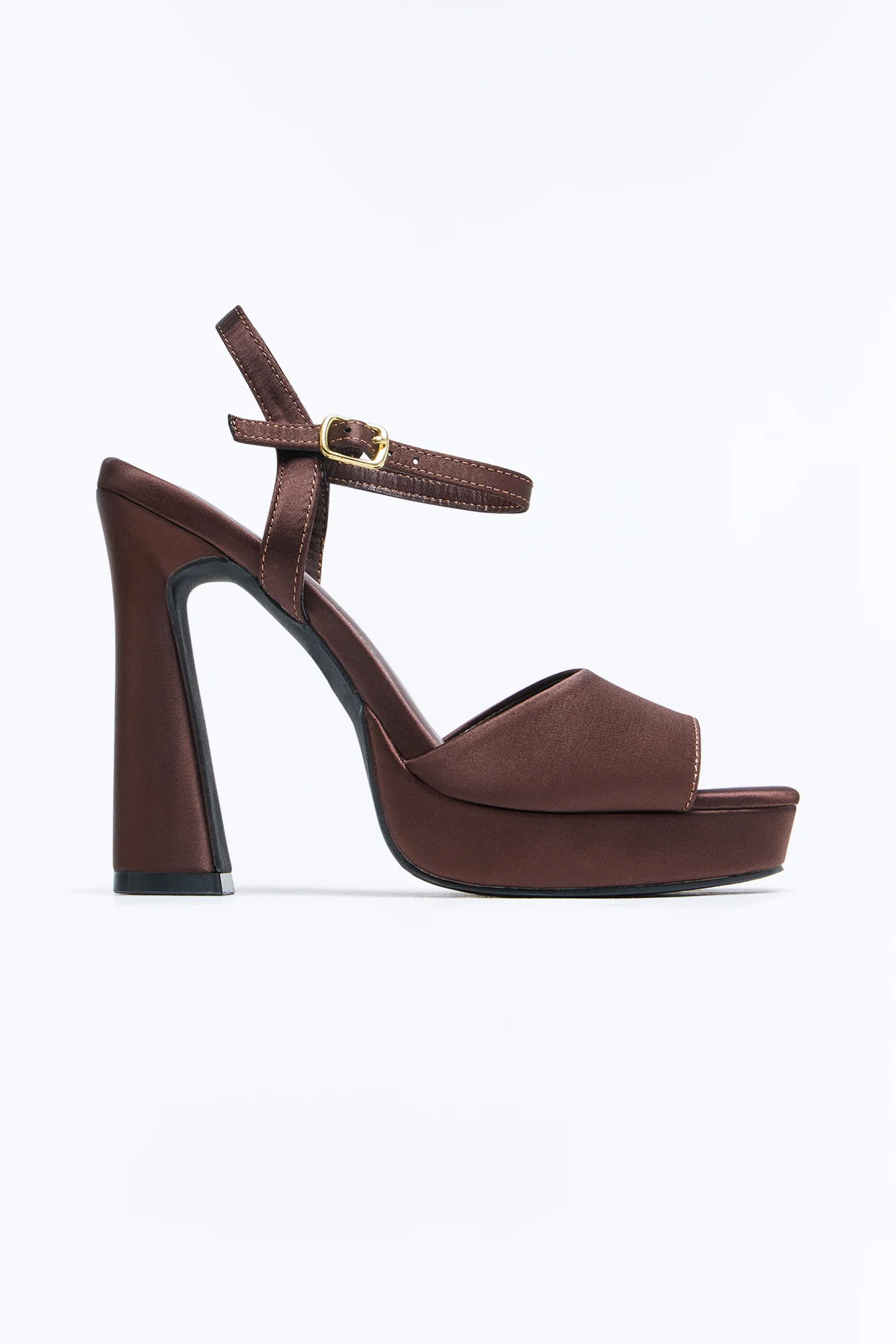 Landra Suede Platform Heels - Brown