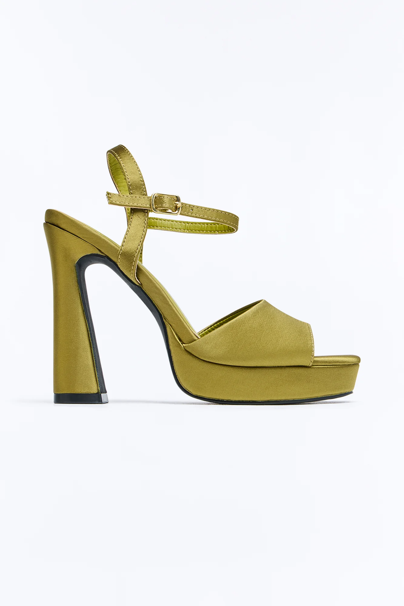Landra Suede Platform Heels - Green