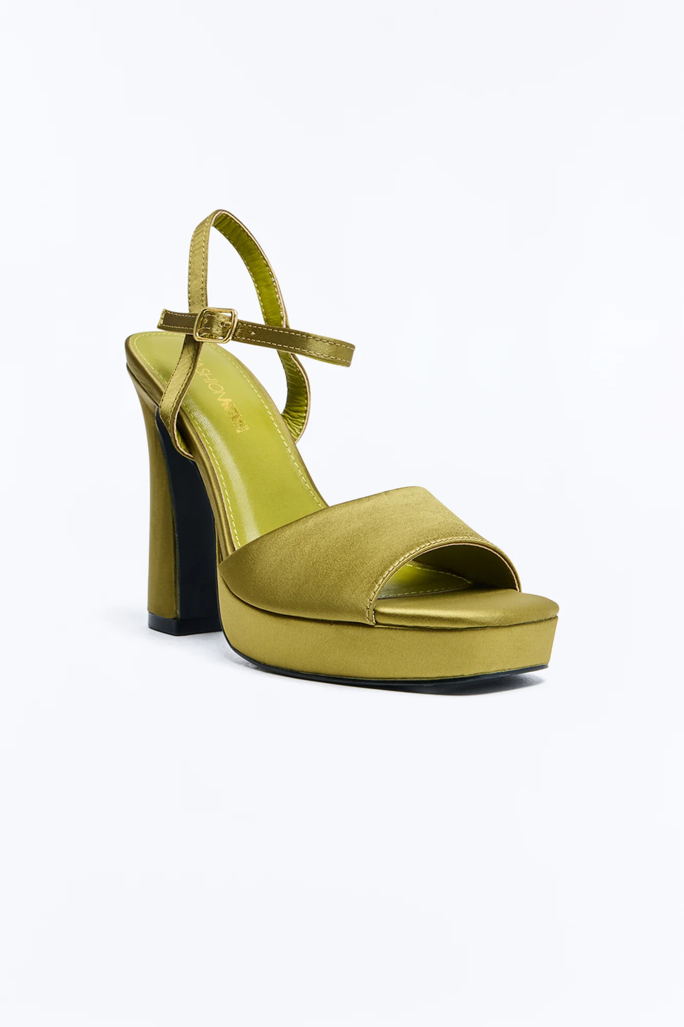 Landra Suede Platform Heels - Green - Image 2