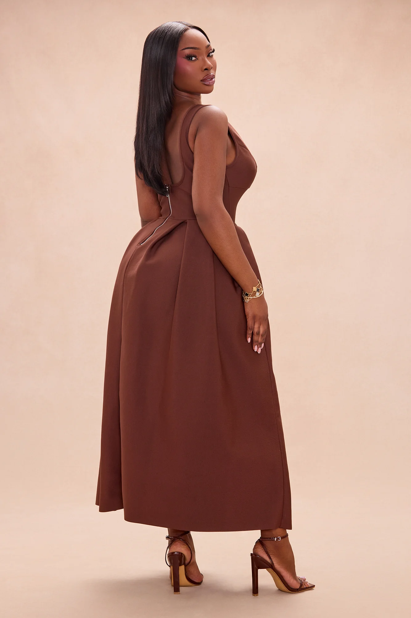 Lani Bandage Maxi Dress - Chocolate - Image 8