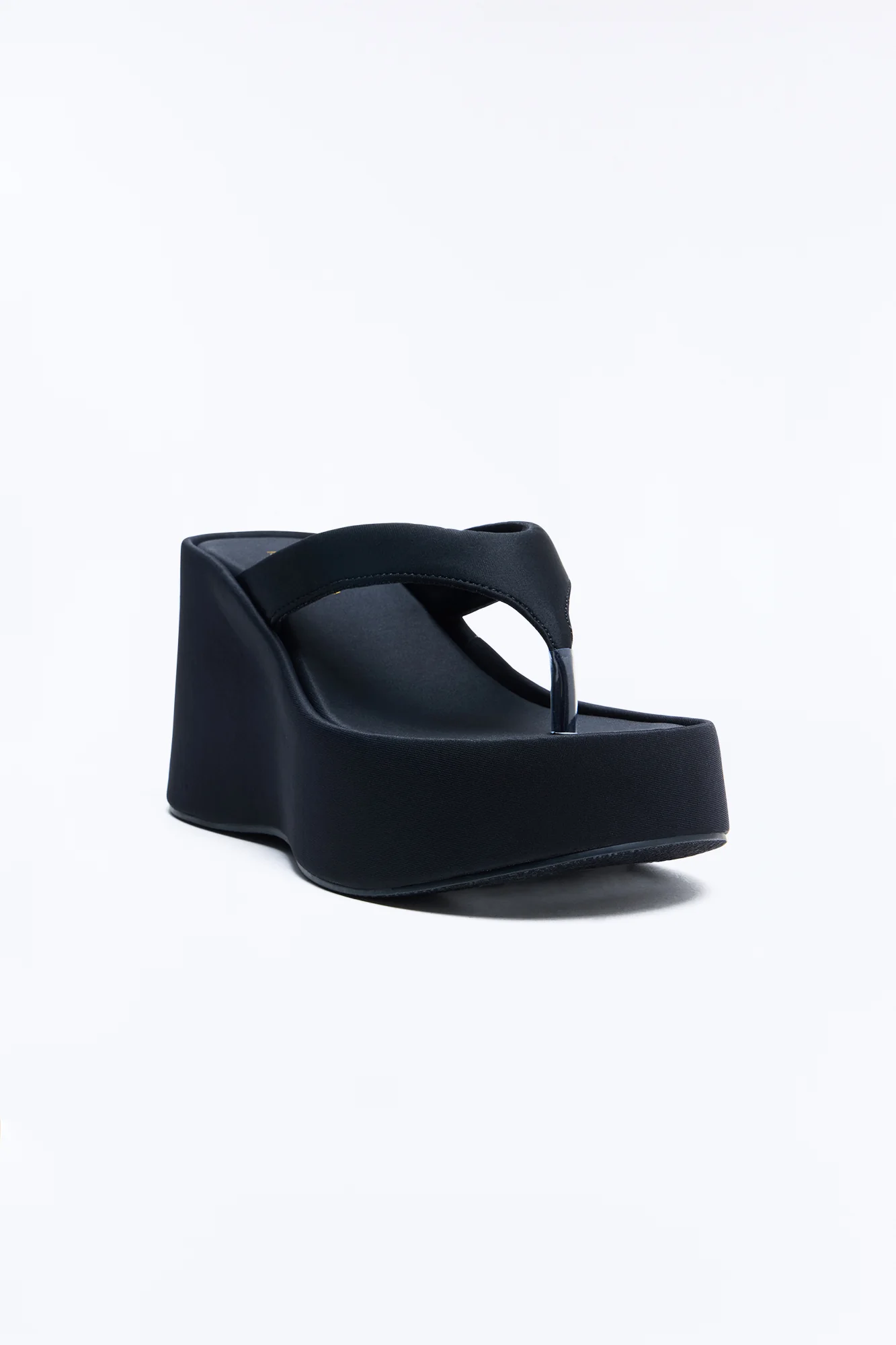 Lani Thong Platform Wedges - Black - Image 2