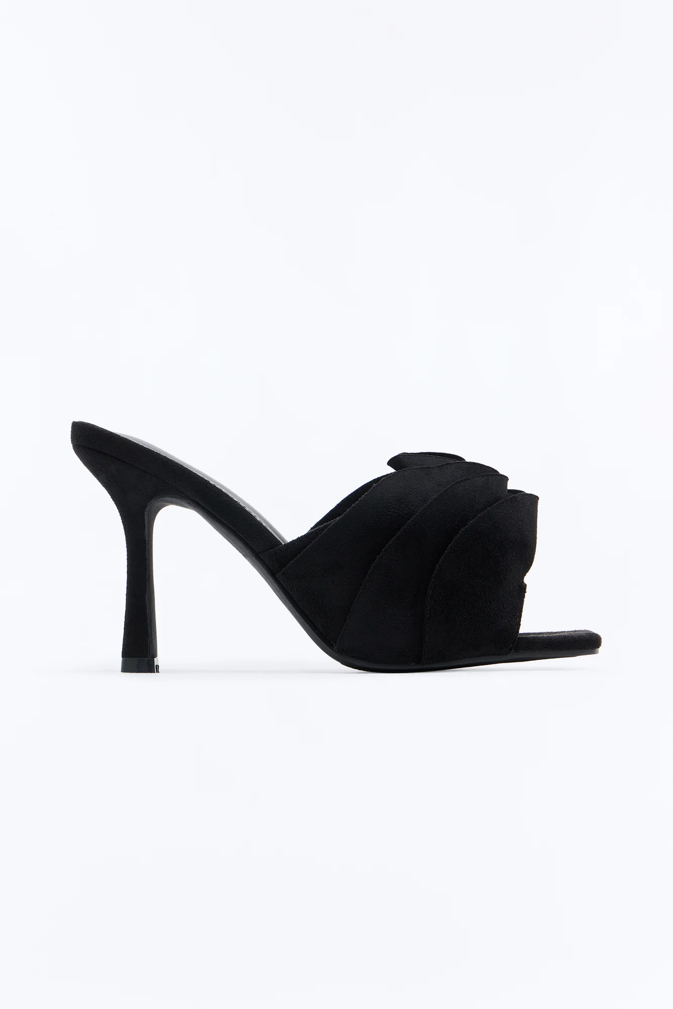 Lanita Ruffle Stiletto Heels - Black